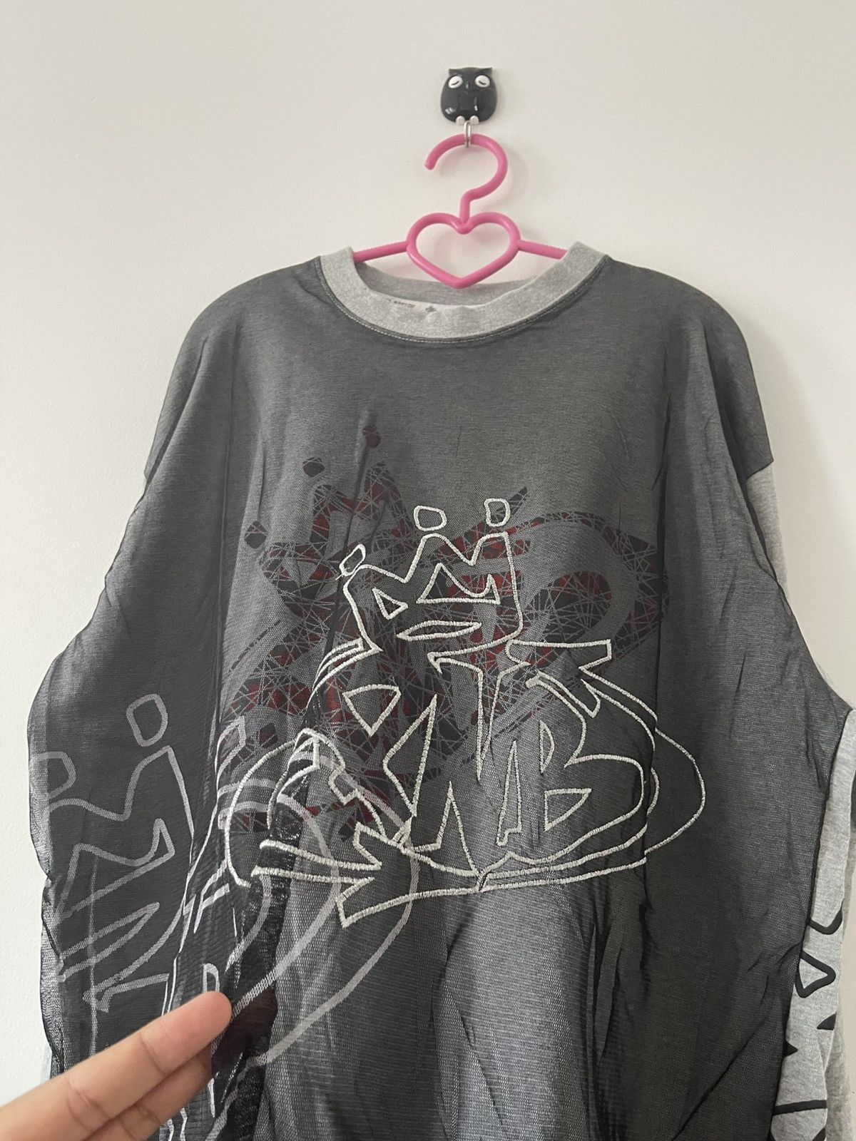 Rap Tees Rare Vintage PNB NATION Double Layer Graffiti Hip Hop Rap Size US XL / EU 56 / 4 - 3 Thumbnail