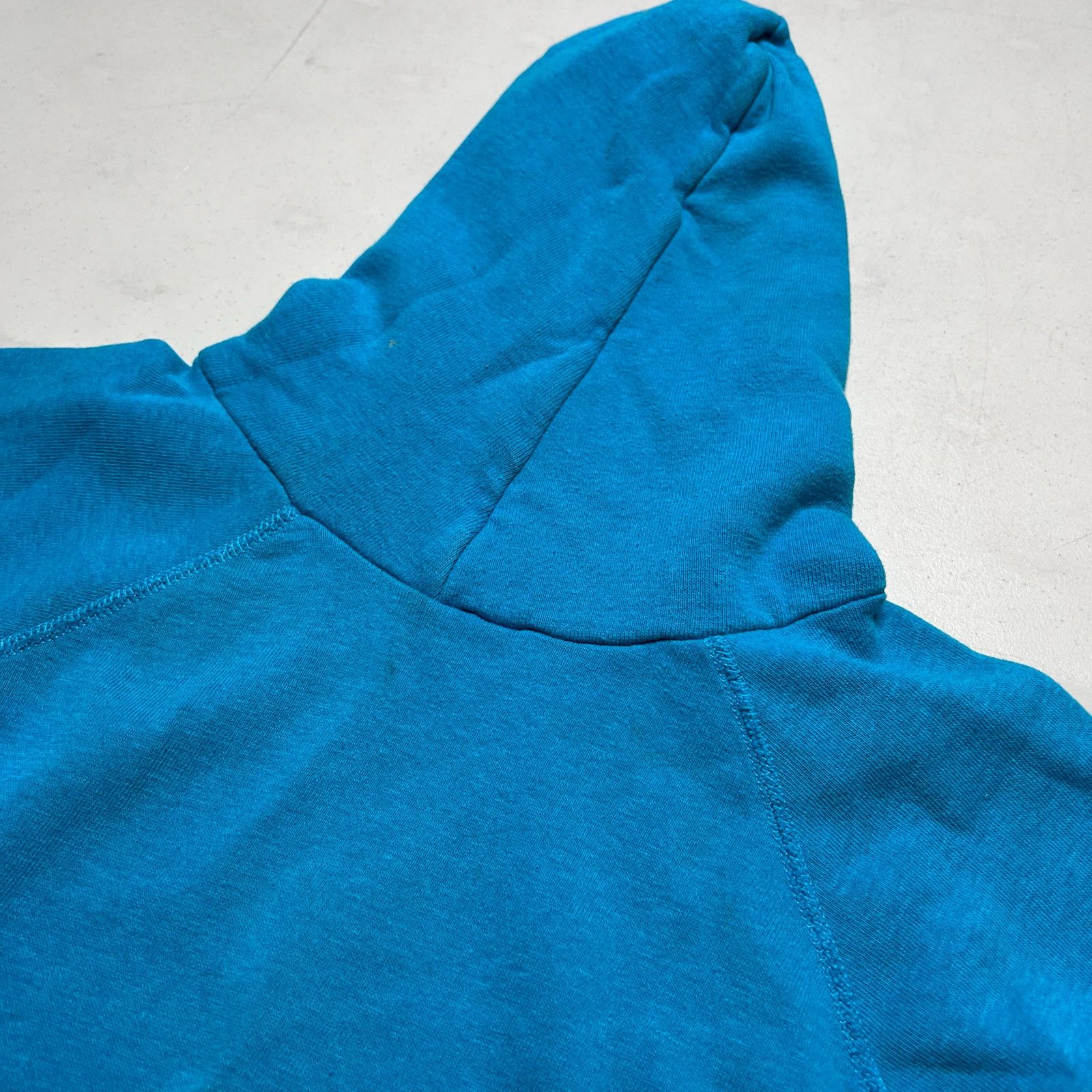 Vintage Vintage 70s Aqua Blue Raglan Hoodie Pullover Sweatshirt L Size US L / EU 52-54 / 3 - 9 Thumbnail