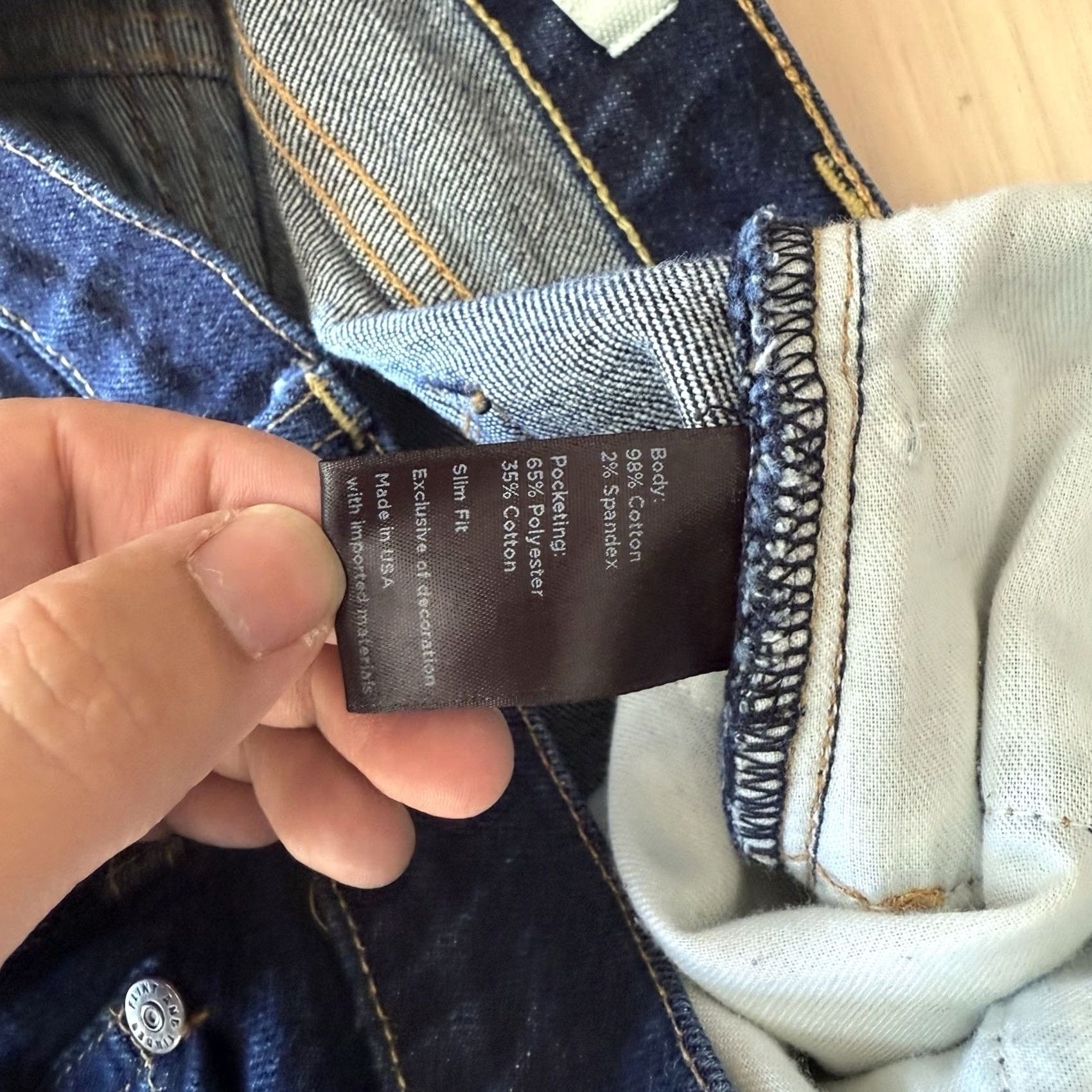 Flint And Tinder Flint and Tinder Jeans 30 Blue Dark Wash Denim Slim Fit Casual Men Jeans Denim 30 Inseam 31 Size US 30 / EU 46 - 5 Thumbnail