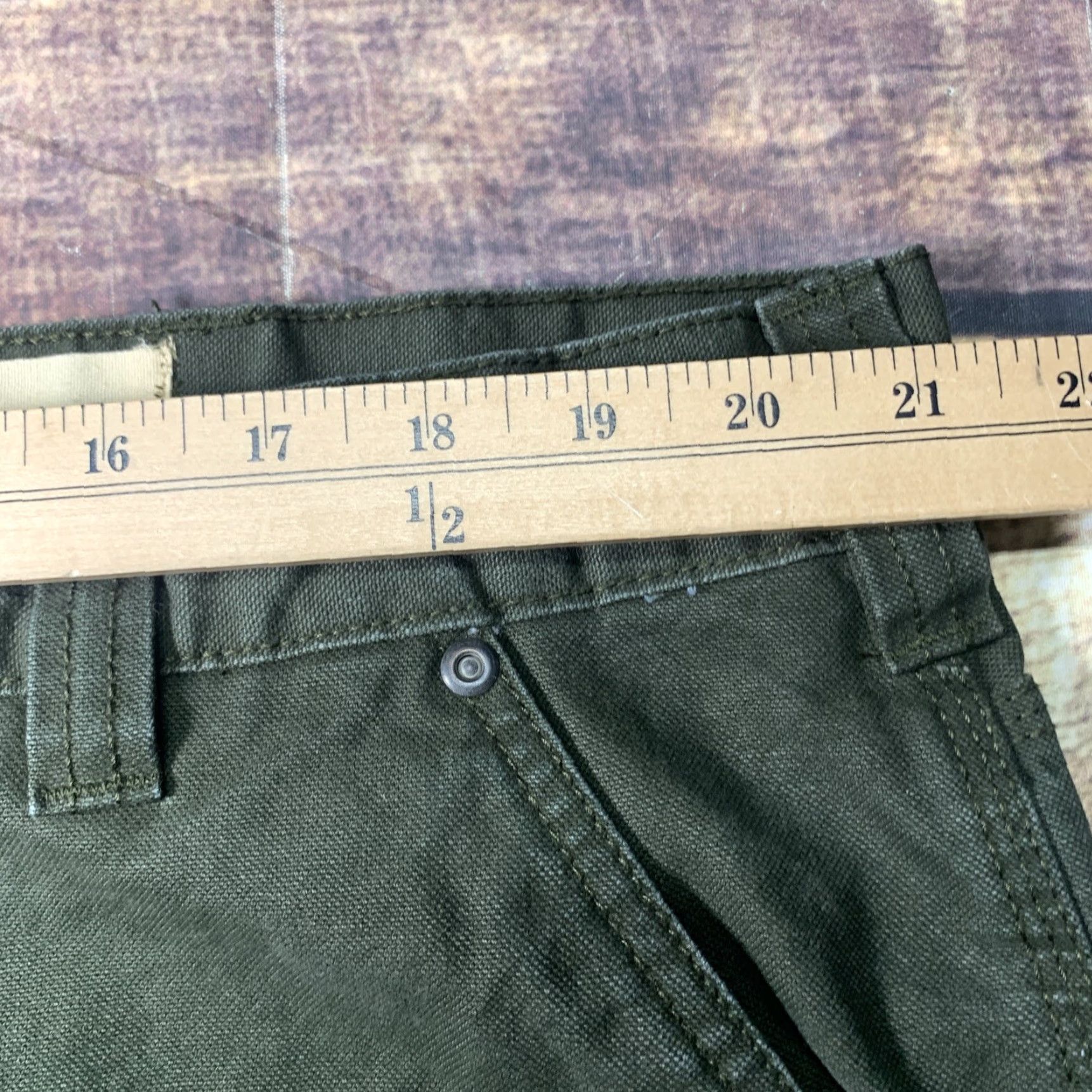 Vintage Red Head Carpenter Shorts Green Mens 42 Canvas Workwear Cargo OFS Size US 42 / EU 58 - 3 Thumbnail