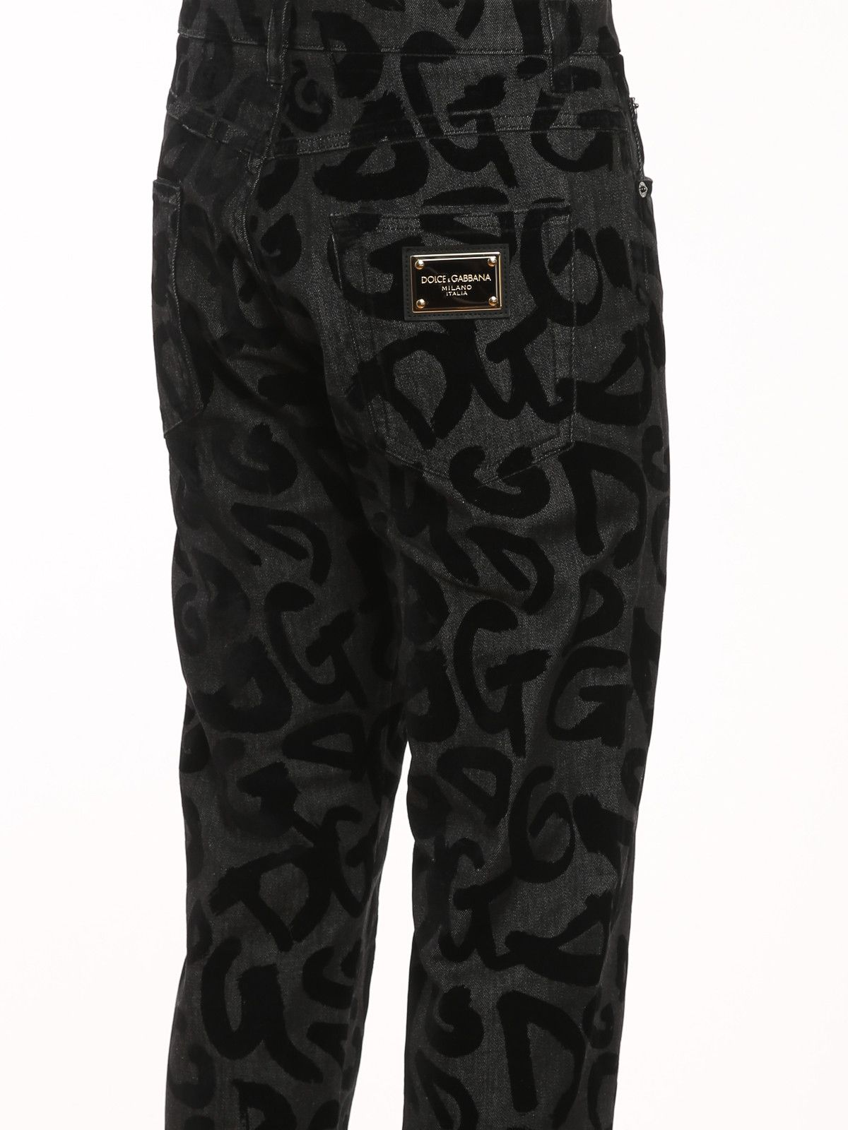 Dolce & Gabbana o1y0125 Logo Jeans in Black/Charcoal Size US 34 / EU 50 - 3 Thumbnail