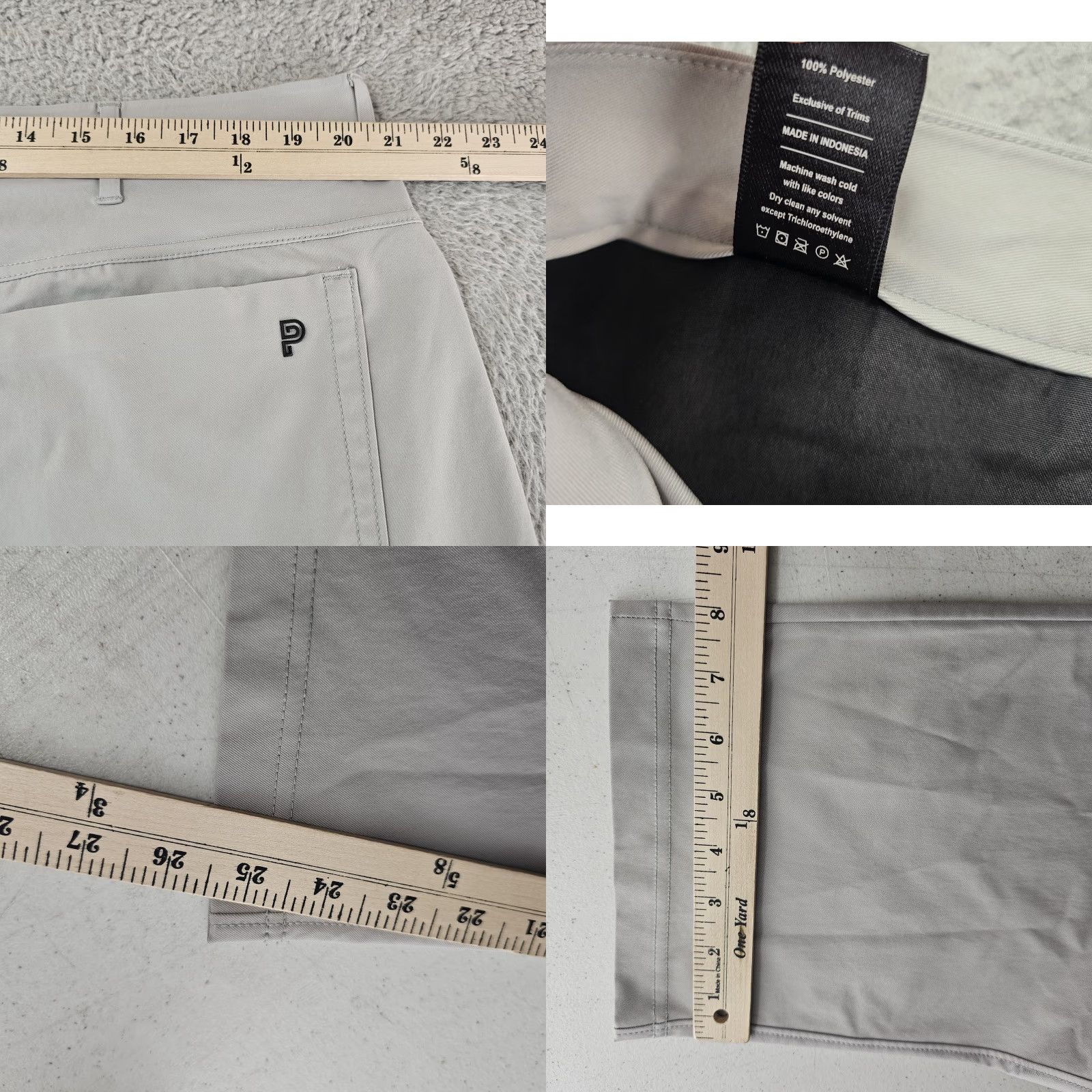 Vintage Public Rec Pants Mens 42x25 Grey Lightweight Stretch Performance Polyester Golf Pants Mens Gray Lightweight Stretch Polyester Golf Regular Fit 42x25 Size US 42 / EU 58 - 8 Thumbnail