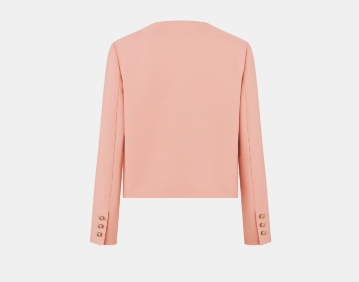 Dior o1w1db10925 421V54 Cropped Jacket in Pink Size M / US 6-8 / IT 42-44 - 2 Thumbnail