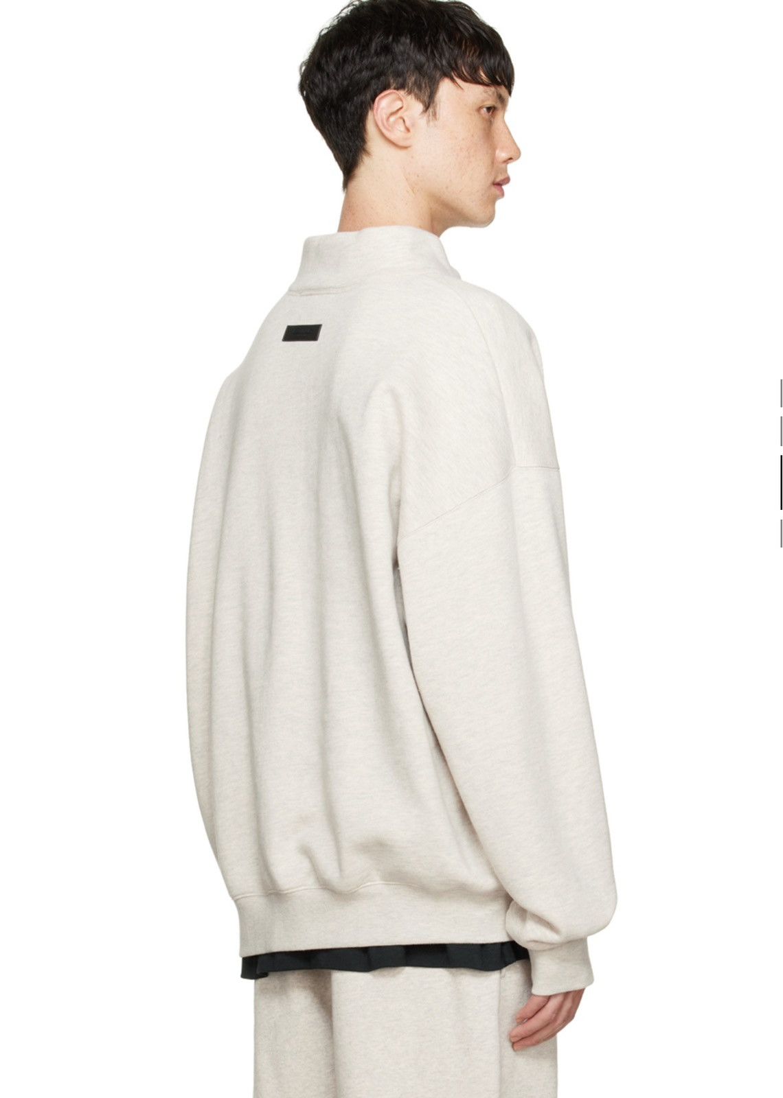 Essentials × FOG × Fear of God Fear of God Essentials Mockneck Sweatshirt Light Oatmeal Size US M / EU 48-50 / 2 - 11 Thumbnail