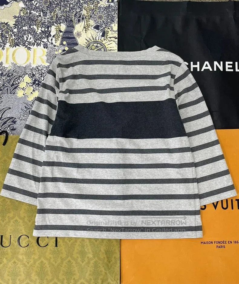 Hermes Hermes Gray Striped Print T-Shirt. Size US M / EU 48-50 / 2 - 3 Thumbnail