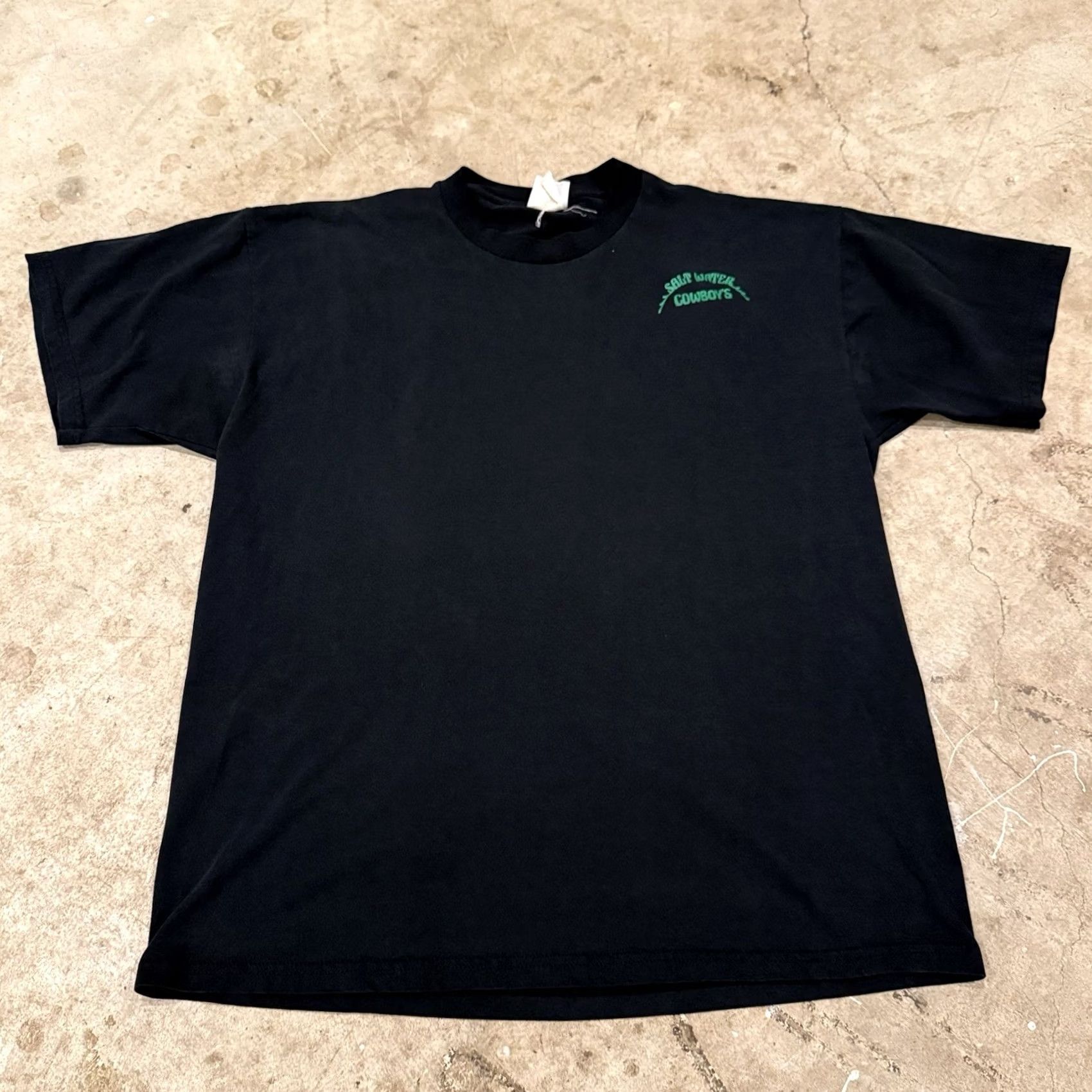 Vintage VINTAGE 90s Salt Water Cowboys Florida Tshirt Mens XL Black Shirt Mens 90s Boys Girls Size US XL / EU 56 / 4 - 2 Thumbnail