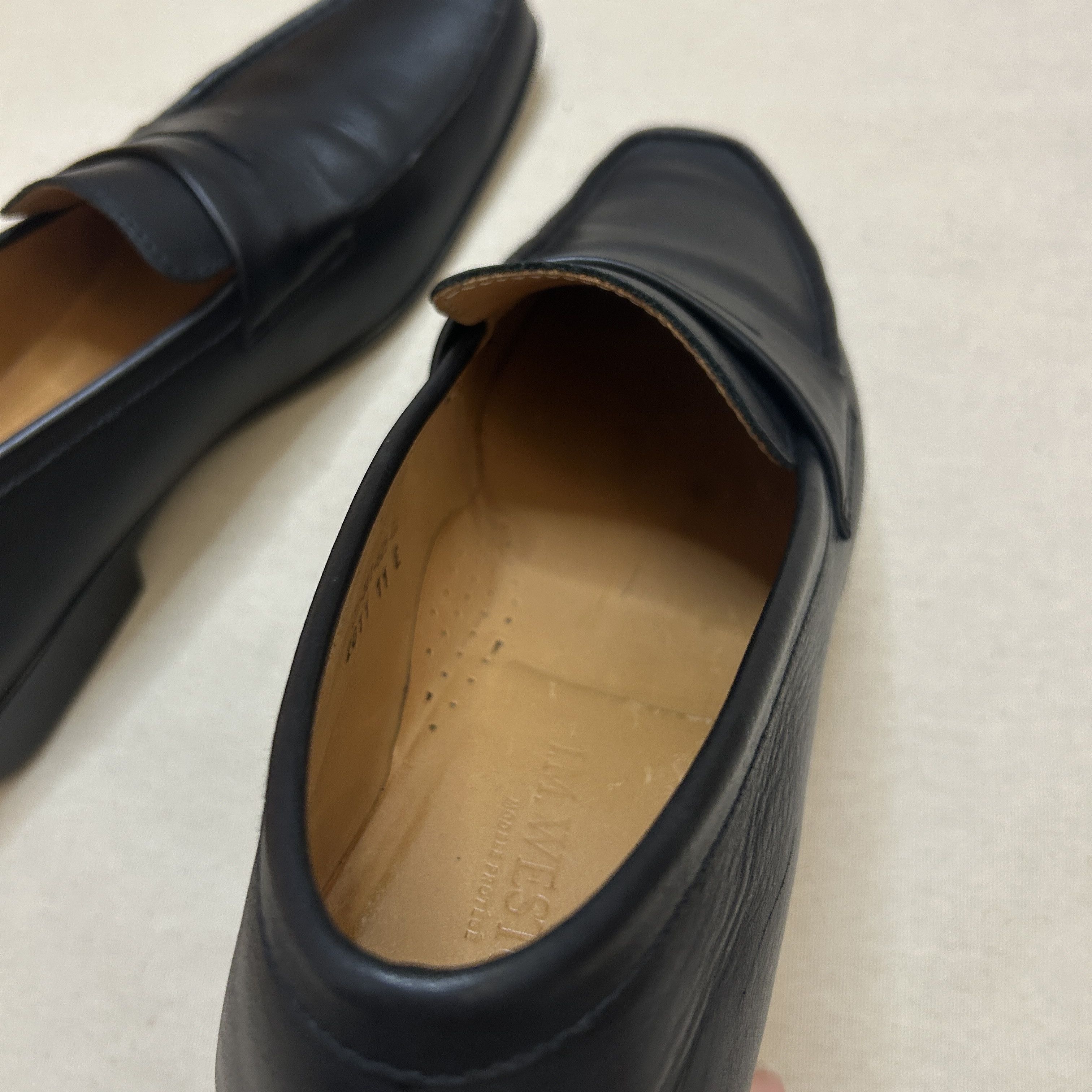 J.M. Weston 180 Black Leather Penny Loafers, Men's (Size 11) — image 3 of 6