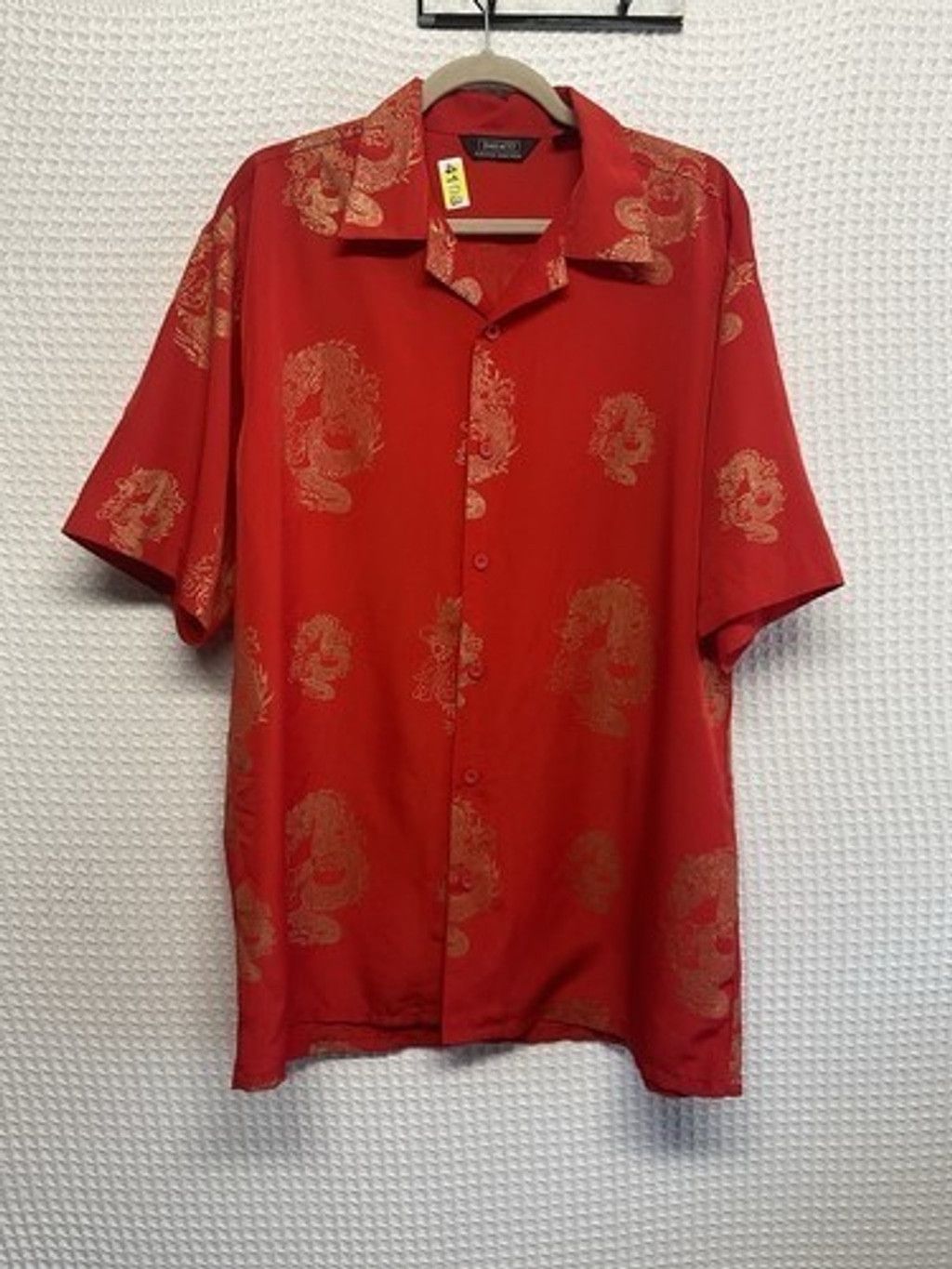 Other NWOT Dagacci Red Oriental Gold Dragon Print Shirt Men M/L Size US M / EU 48-50 / 2 - 11 Thumbnail