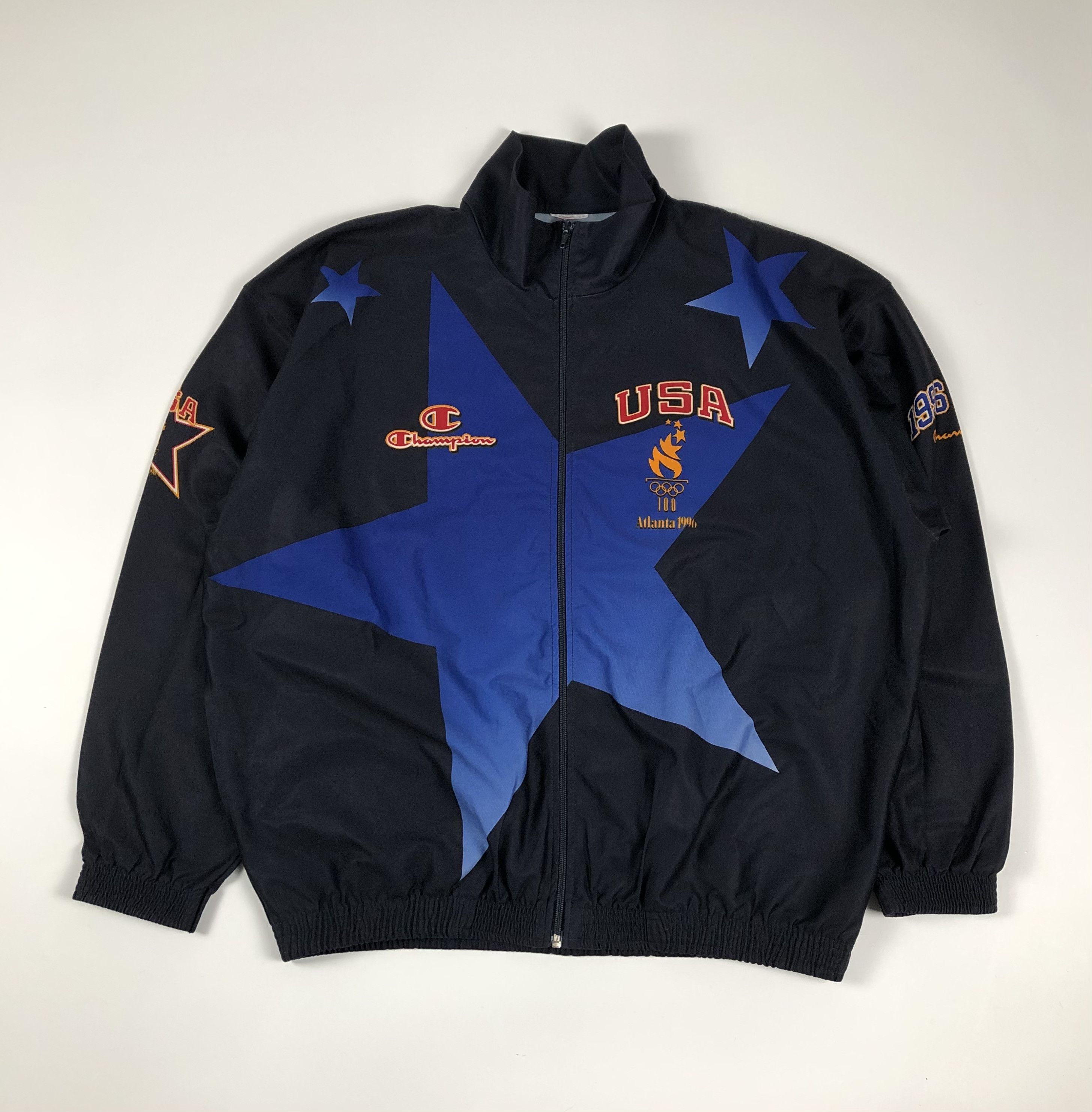 Champion 1996 USA Olympics Atlanta Champion Vintage Track Jacket Size US XXL / EU 58 / 5 - 1 Thumbnail