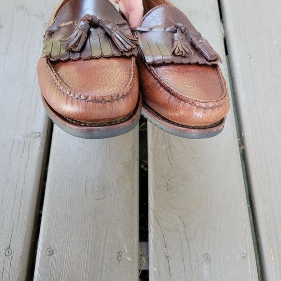 Allen Edmonds Allen Edmonds Nashua Two Tone Brown Tassel Kiltie Loafer Size US 10 / EU 43 - 6 Thumbnail