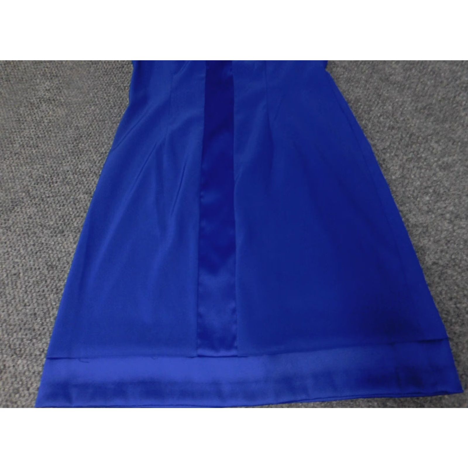 Vintage Connected A-Line Dress Womens 8 Blue Sleeveless Raglan Zip Knee Length Polyester Rayon Floral Ruffle Lined Knee Fall casual business Womens Size M / US 6-8 / IT 42-44 - 4 Thumbnail