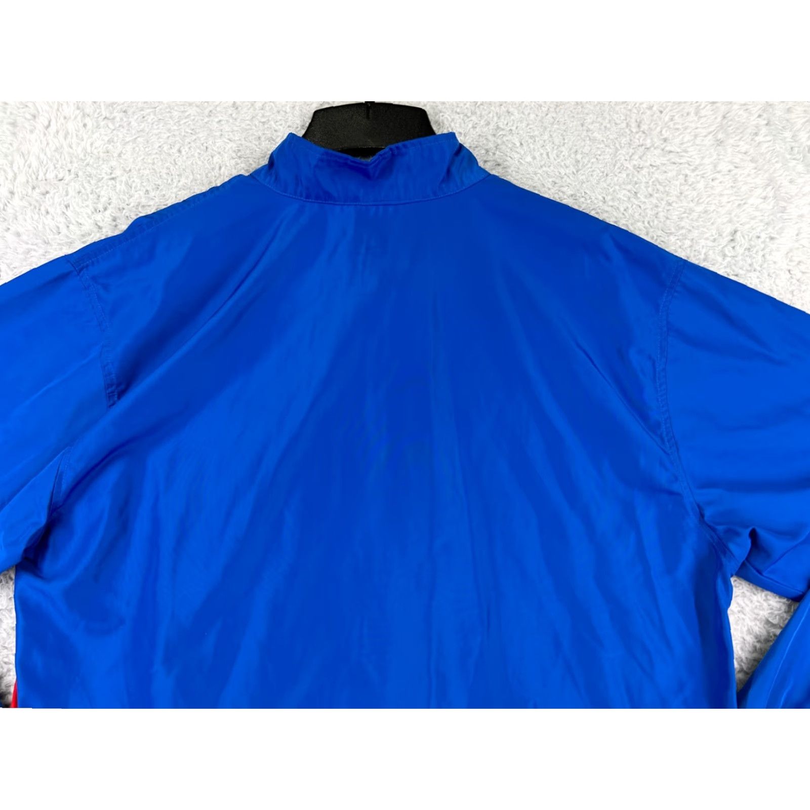 Vintage Stranger Things Jacket Teens 2XL Blue Red Striped Windbreaker Full Zip Pockets Logo 2XL Womens? Size XXL / US 16-18 / IT 52-54 - 6 Thumbnail