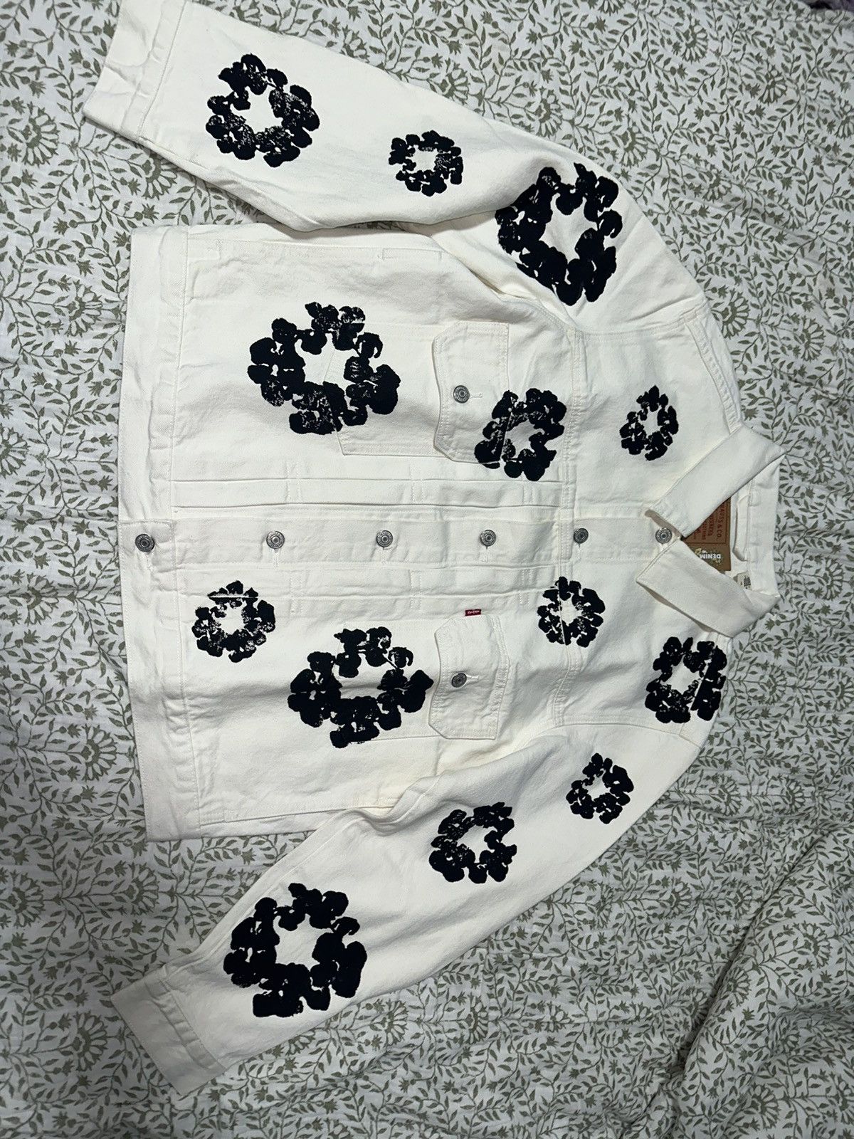 Denim Tears TYPE - 2 ALL OVER WREATH WHITE Large