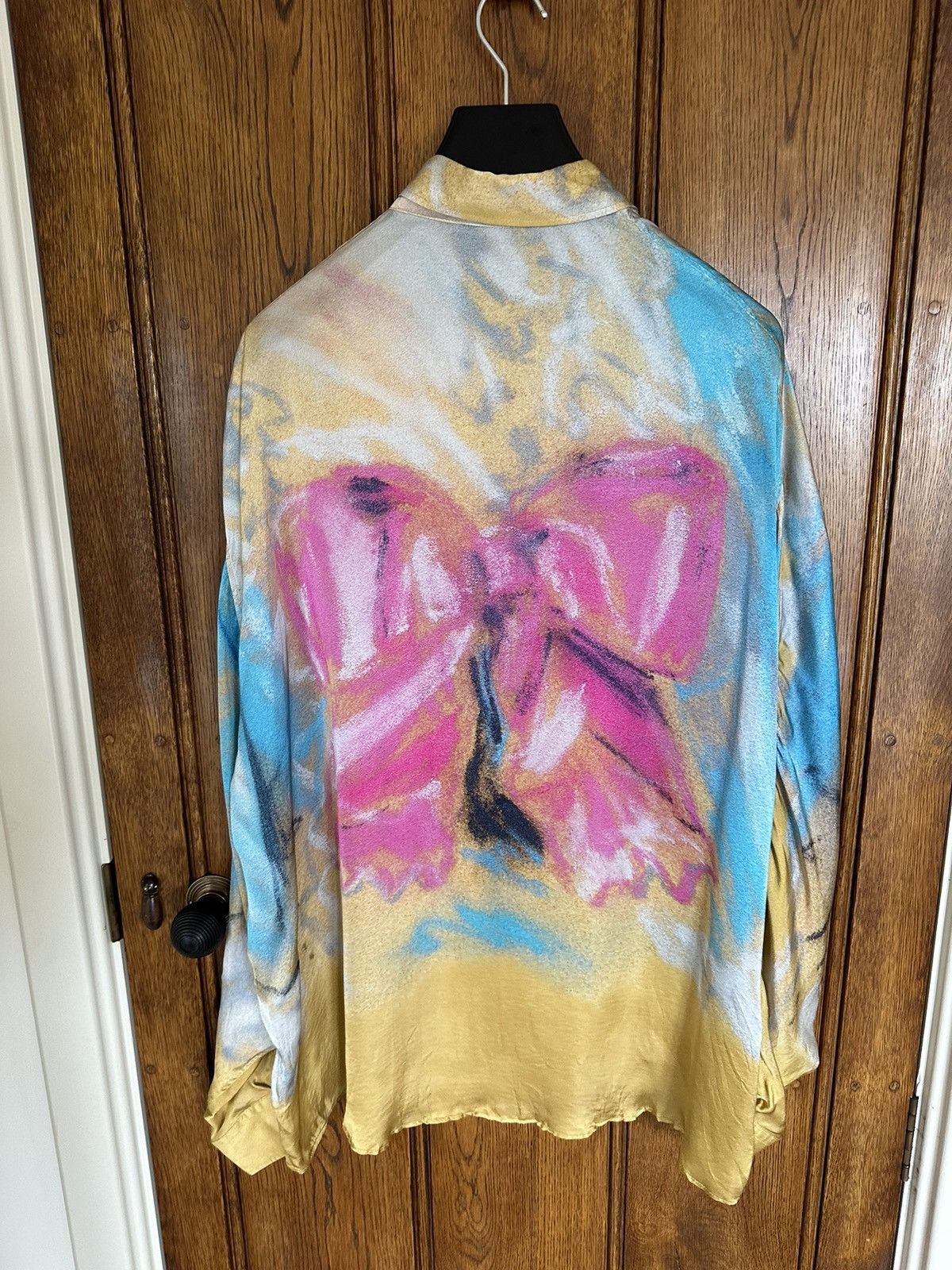 Acne Studios Rare Acne Studios Karen Kilimnik pink bow shirt oversized Size US L / EU 52-54 / 3 - 15 Thumbnail