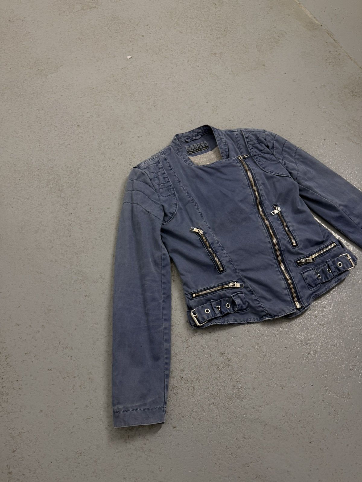 CLOSED Closed Washed Biker Multi-zip Side Zip Jacket Size S / US 4 / IT 40 - 4 Thumbnail