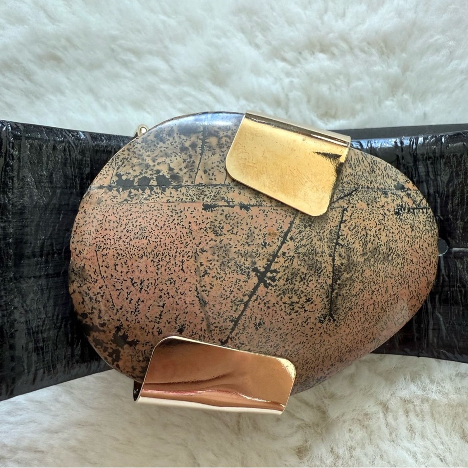 Gianfranco Ferre Gianfranco Ferre black leather belt with stone size 80/95 Size ONE SIZE - 2 Thumbnail