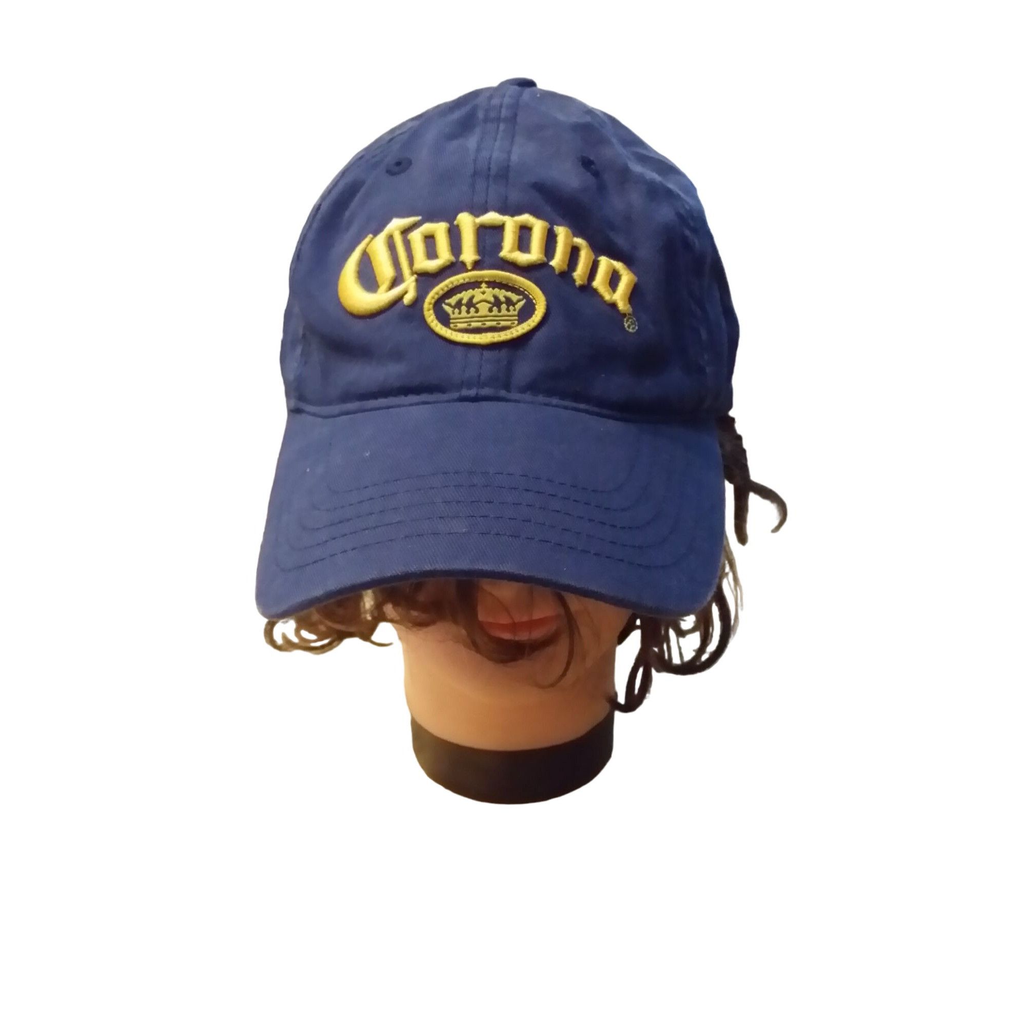 Other Corona Strapback Baseball Hat Blue Yellow Embroidered Logo B Size ONE SIZE - 1 Thumbnail