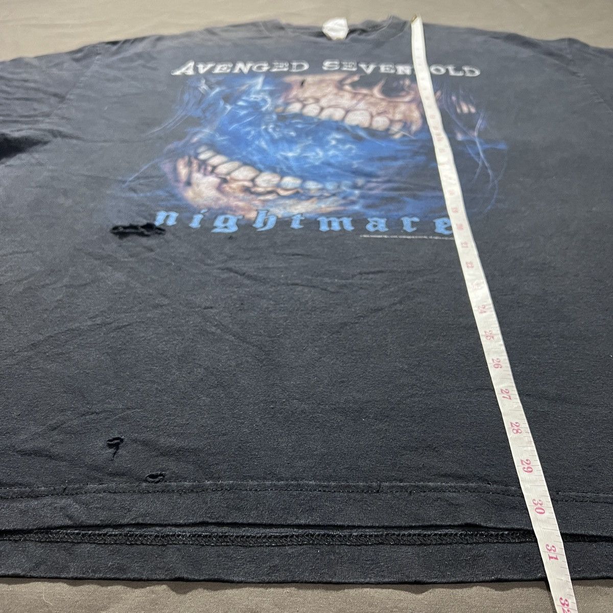 Band Tees Vintage Y2K Avenged Sevenfold A7X 2XL Thrashed Faded Metal Size US XXL / EU 58 / 5 - 14 Thumbnail