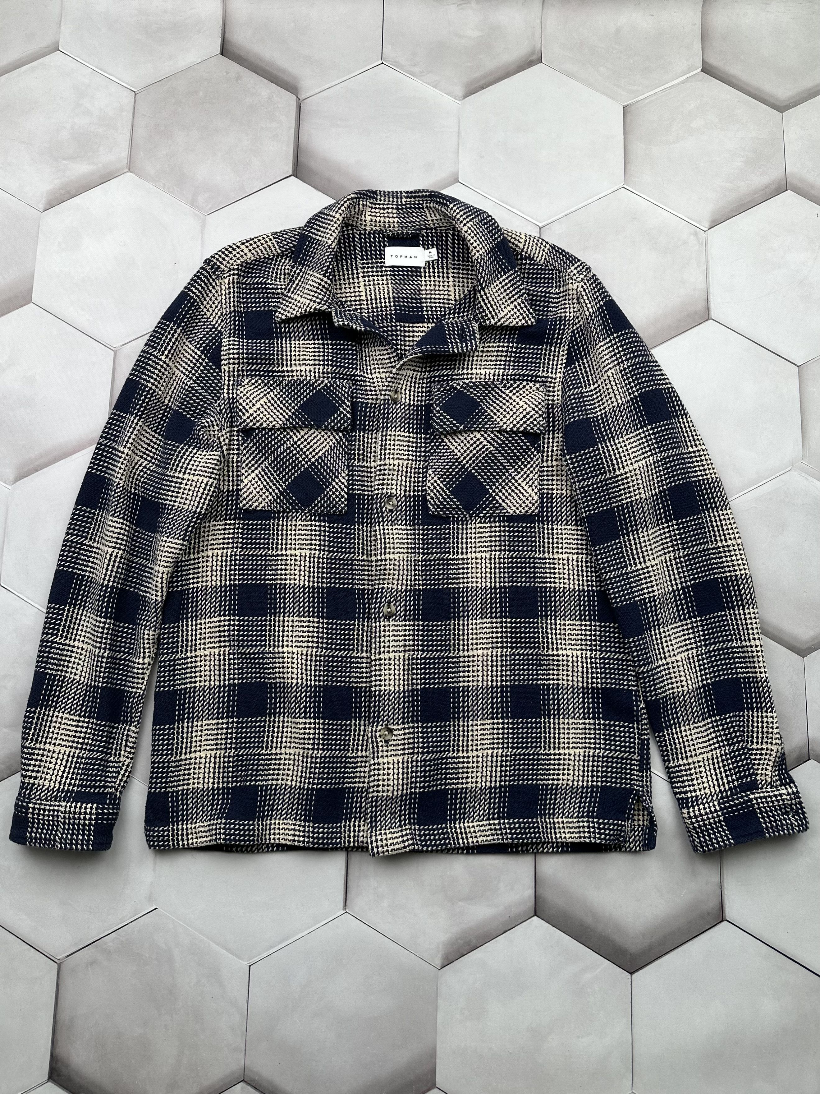 image of Amazing Heavy Cotton Flannel Shirt in Blue, Men's (Size Medium)