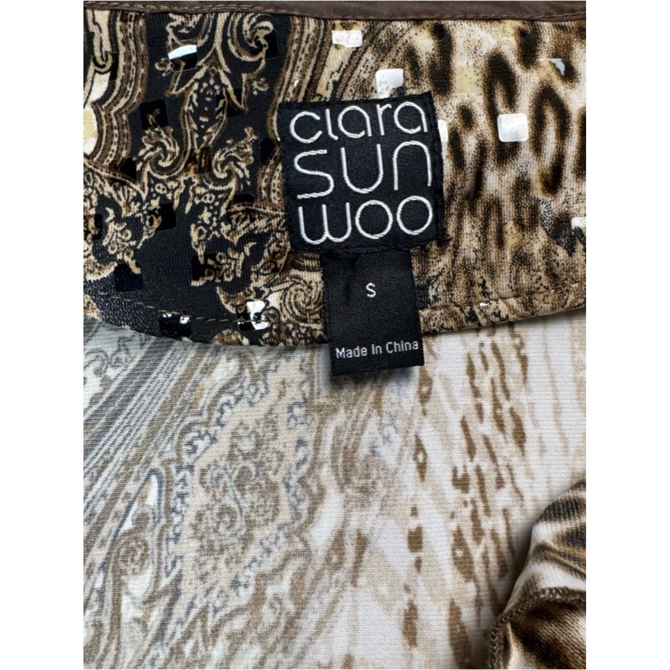 Other Clara Sun Woo Animal Print Ruffle Zip Front Blouse Size Z Size S / US 4 / IT 40 - 7 Thumbnail