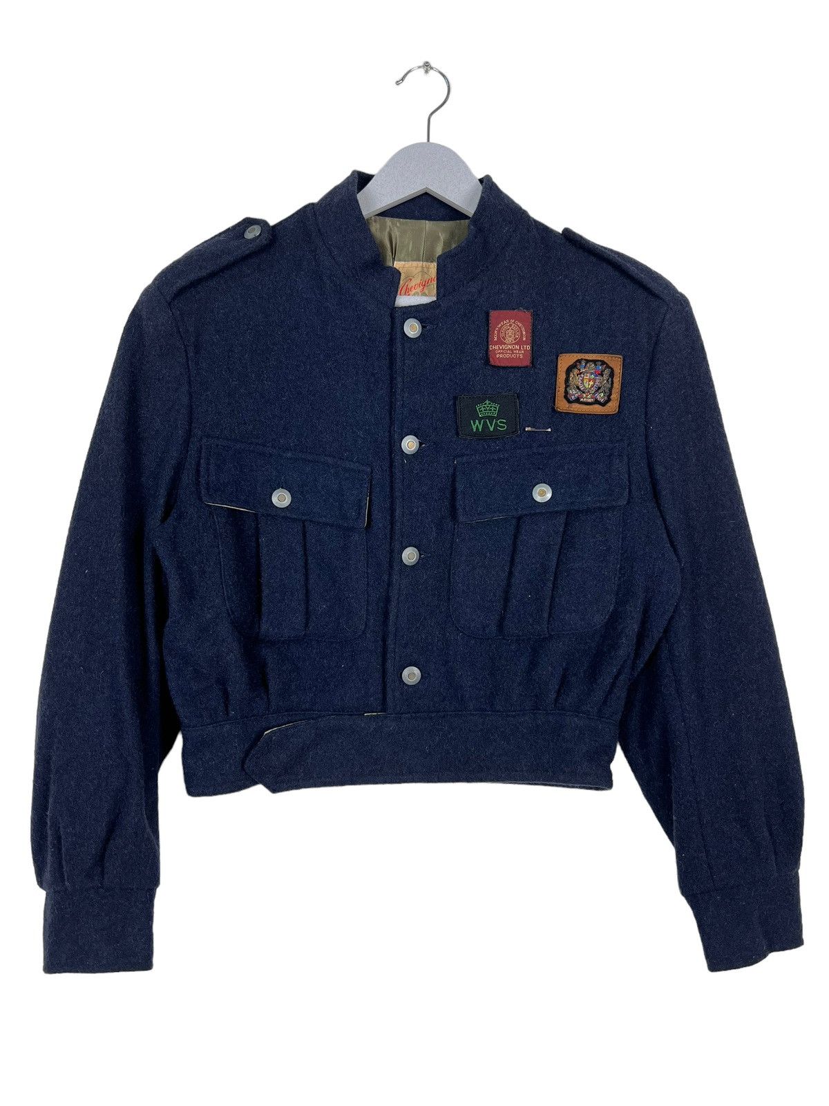Chevignon 🔥 RARE 80s CHEVIGNON WOOL CROPPED BOMBER JACKET Size US M / EU 48-50 / 2 - 1 Thumbnail