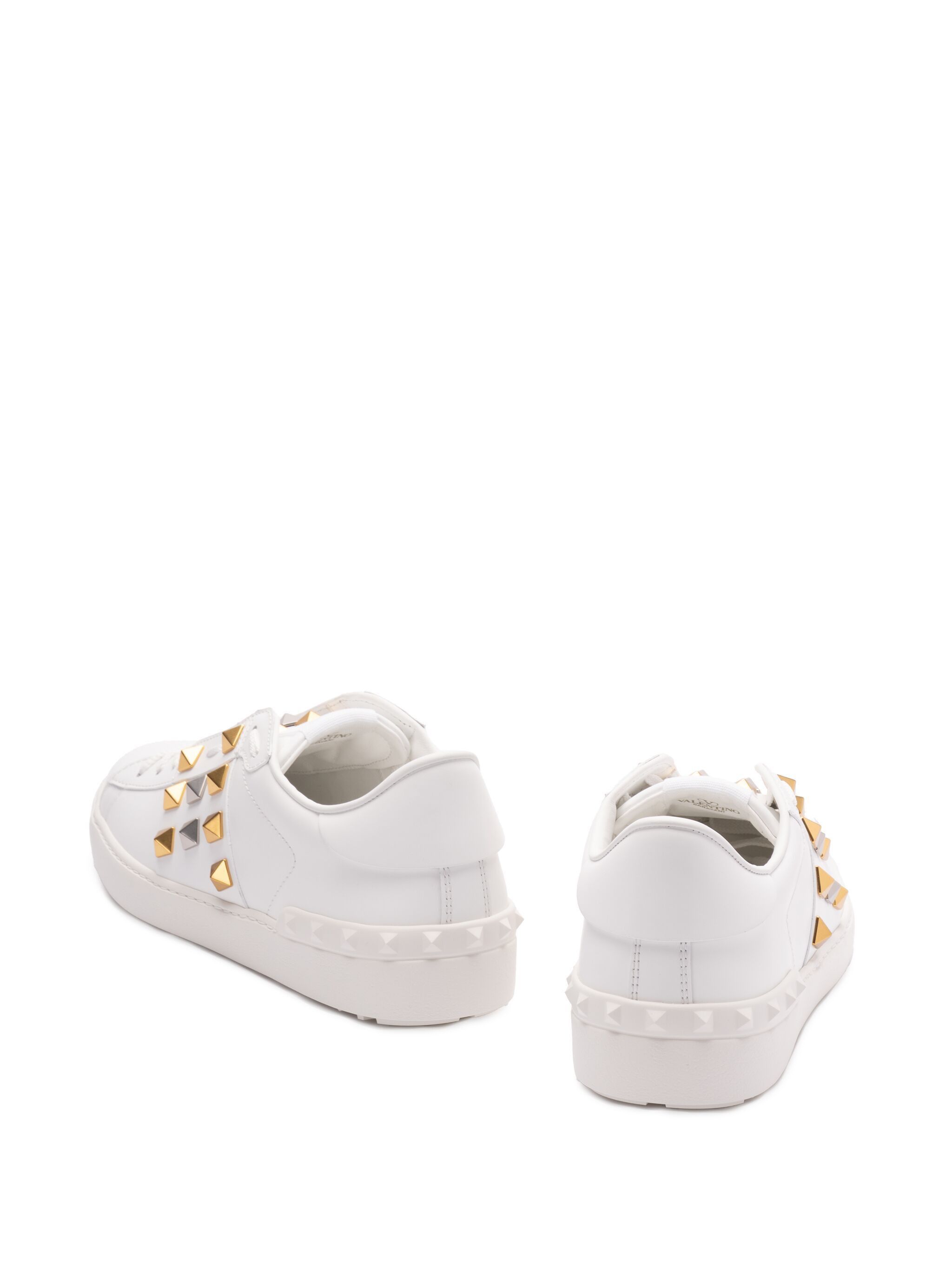 Valentino o1s22i1n1224 Rockstud Untitled Leather Sneakers in White Size US 10 / EU 43 - 3 Thumbnail