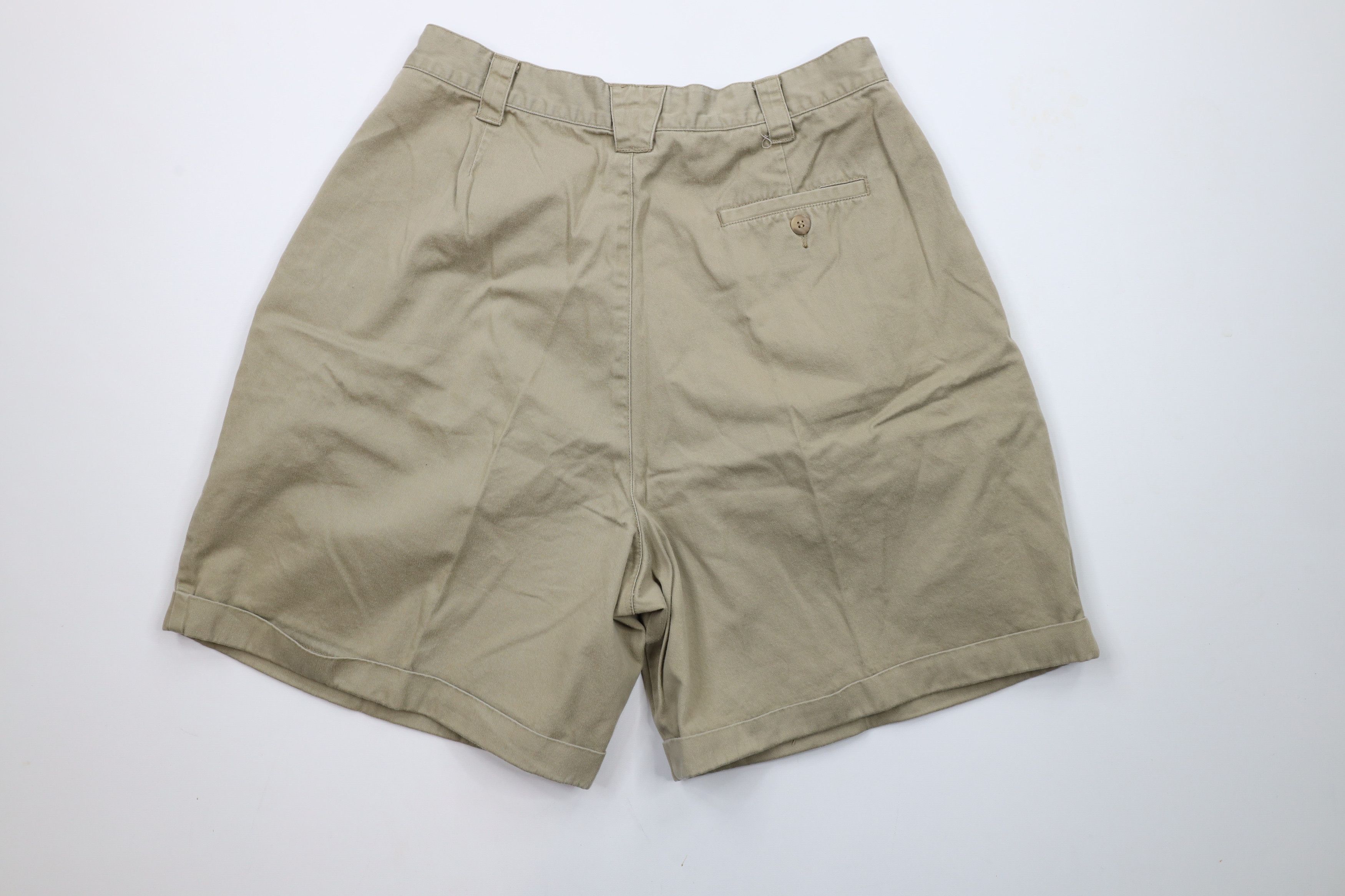 Eddie Bauer × Vintage Vintage 90s Eddie Bauer Cuffed Pleated Bermuda Safari Shorts Size 38" / US 16 / IT 52 - 7 Thumbnail