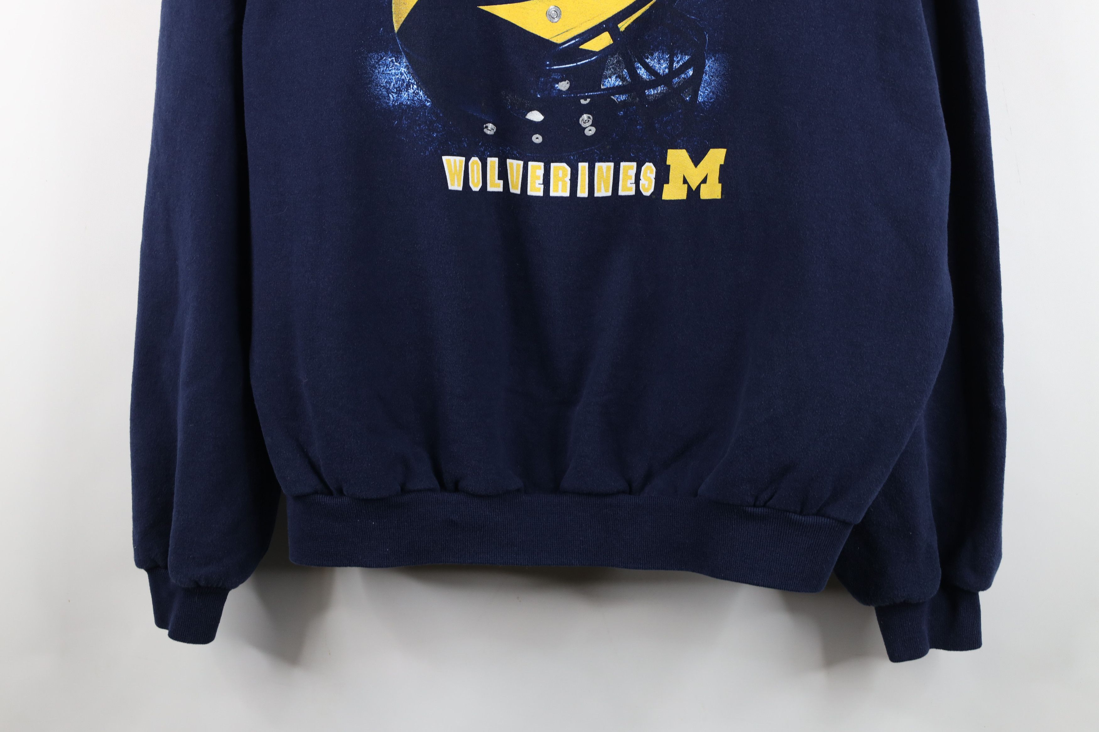 Vintage Vintage 90s University of Michigan Crewneck Sweatshirt Size US XXL / EU 58 / 5 - 3 Thumbnail