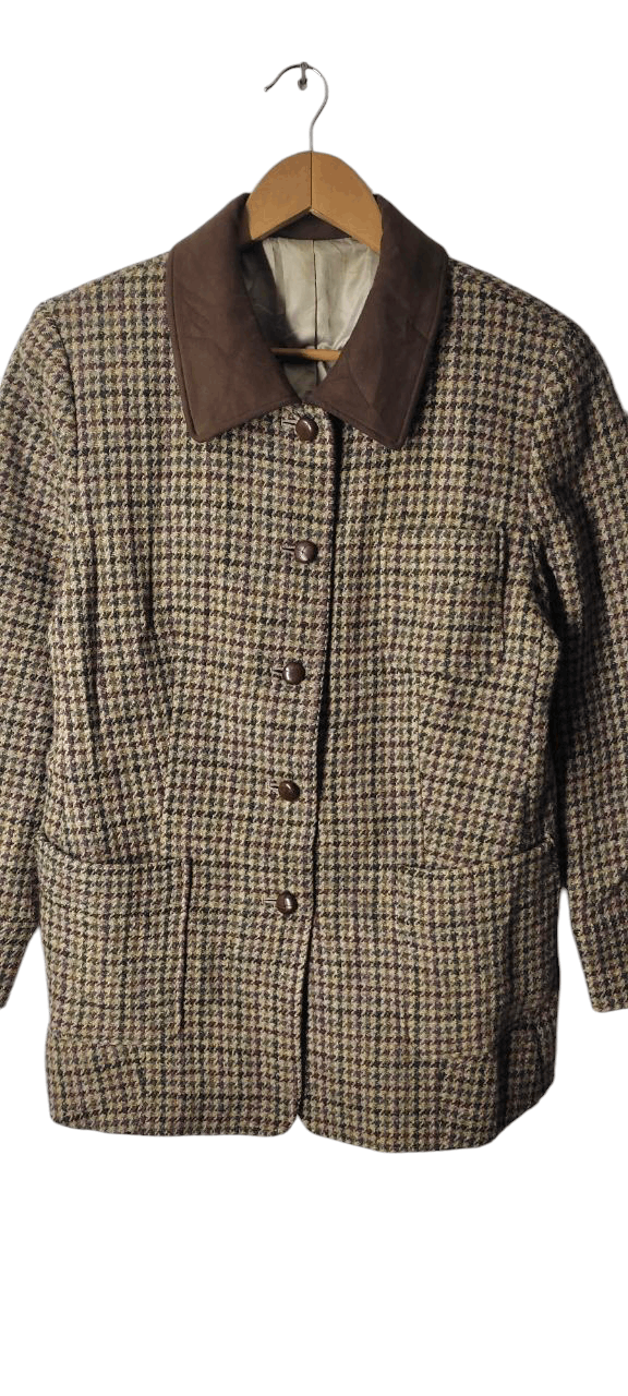 Harris Tweed VINTAGE HARRIS TWEED HAND WOVEN WOOL JACKET Size M / US 6-8 / IT 42-44 - 4 Thumbnail