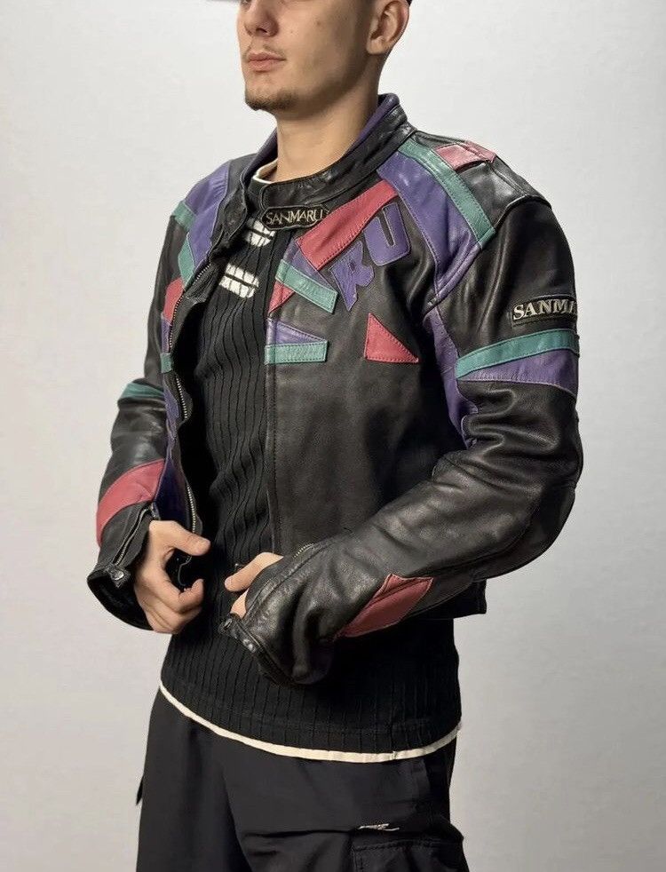 Genuine Leather × Japanese Brand Faded Leather Jacket Racing Vintage Brown Biker Size US L / EU 52-54 / 3 - 15 Thumbnail