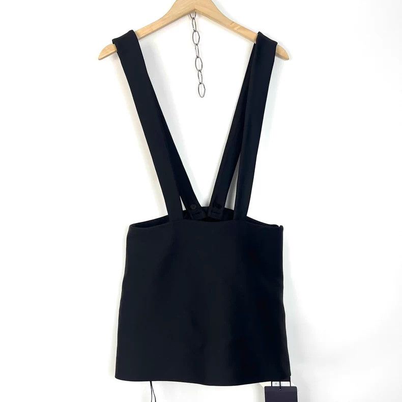 Prada Prada Black bow metal triangle mark strap skirt Size 26" / US 2 / IT 38 - 2 Thumbnail