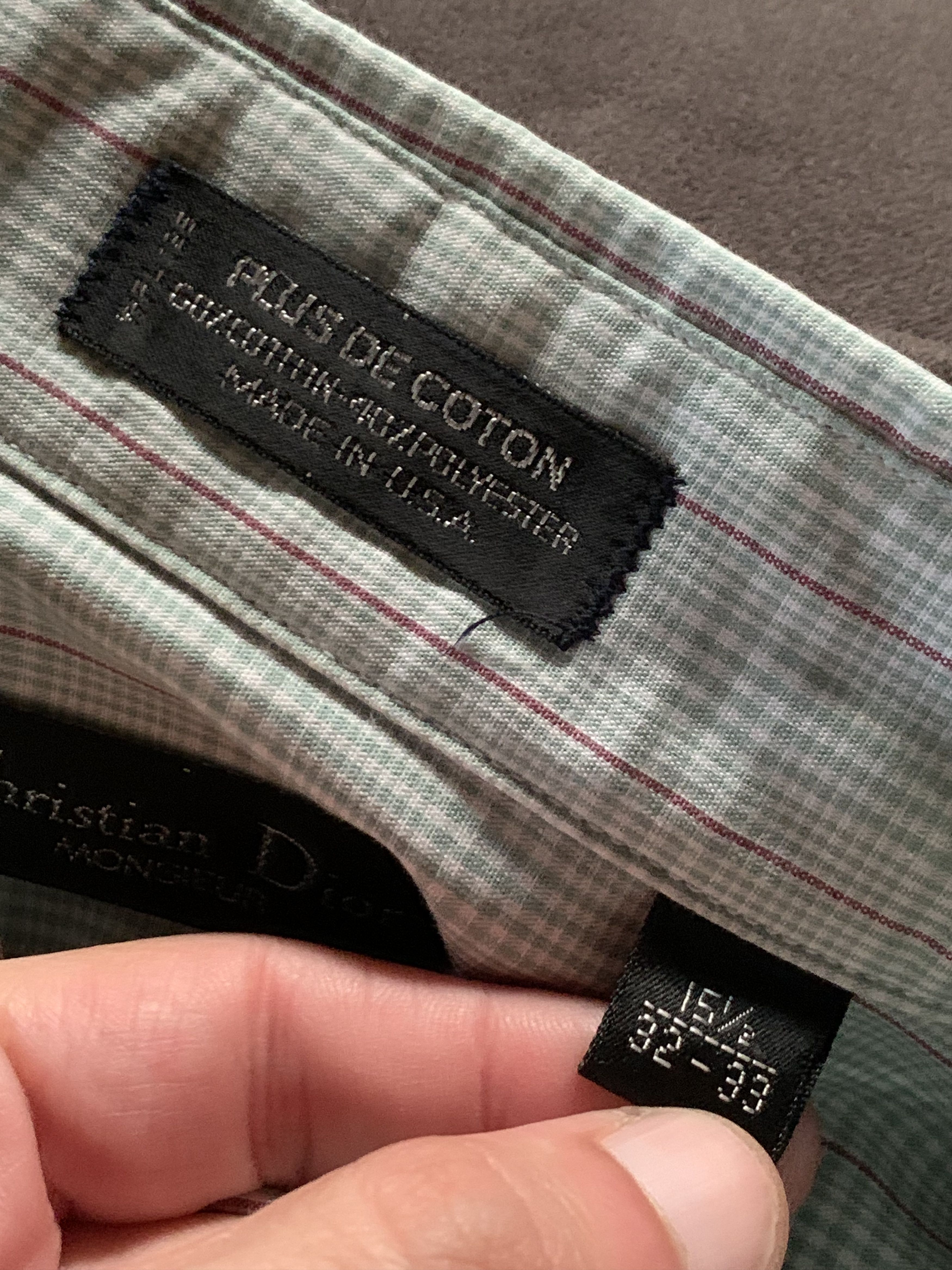 Christian Dior Monsieur *RARE* Vintage Christian Dior Plaid USA-Made Button Up Shirt Size US L / EU 52-54 / 3 - 6 Thumbnail
