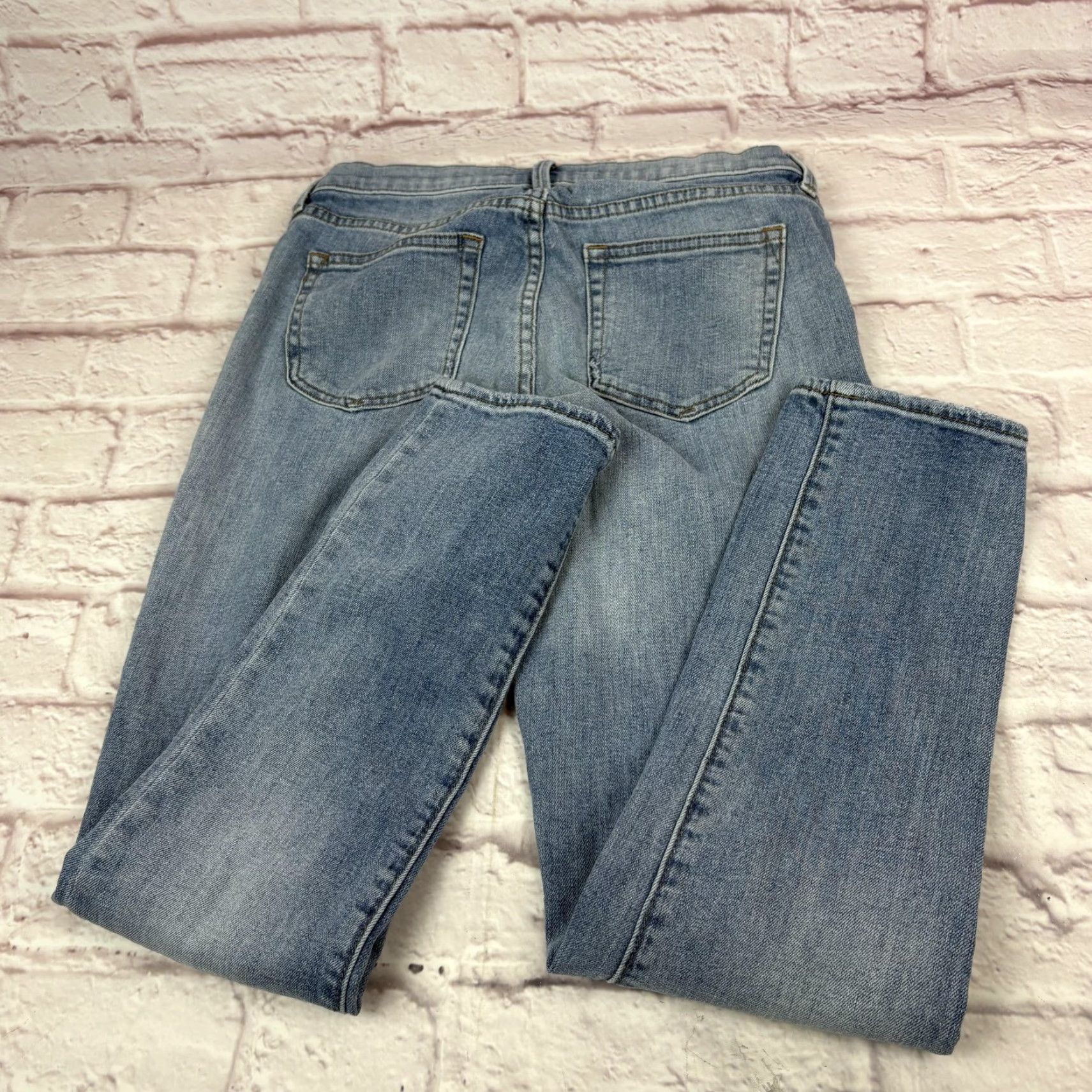 Gap VINTAGE Gap 1969 Jeans Womens 26 Light Wash Mid Rise Straight Stretch Denim 28 x 28 Size 26" / US 2 / IT 38 - 3 Thumbnail