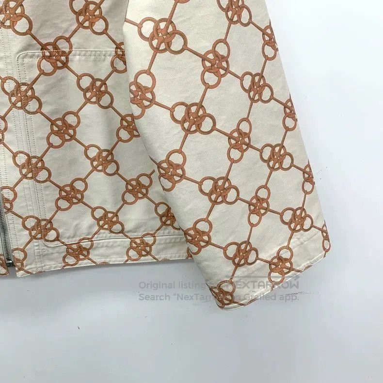 Hermes Hermes Beige Printed Cotton Hooded Jacket. Size US XS / EU 42 / 0 - 4 Thumbnail