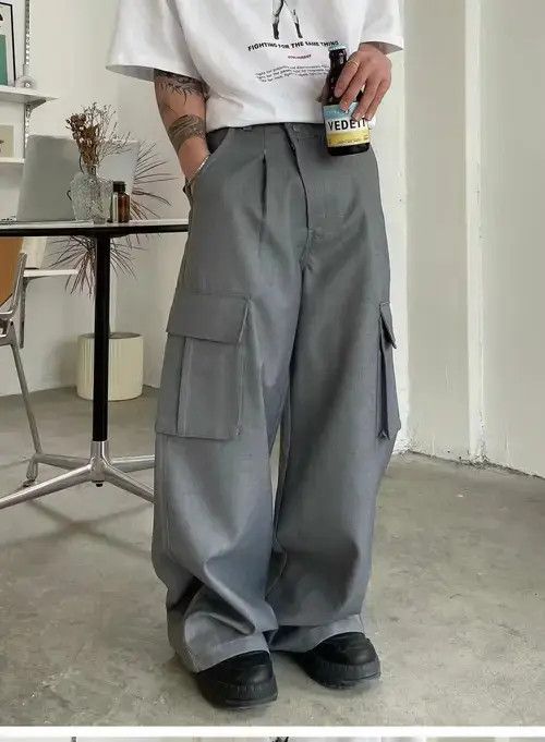 Designer × Japanese Brand × Vintage loose yuppie baggy cargo pants Size US 34 / EU 50 - 3 Thumbnail