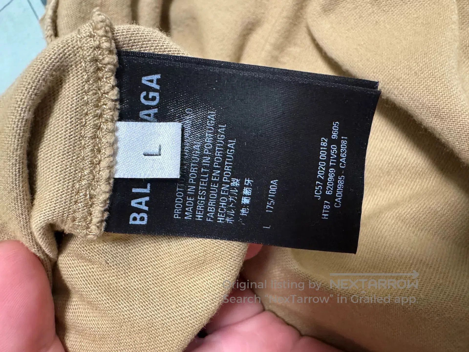 Balenciaga balenciaga khaki logo tee short sleeve shirt. Size US L / EU 52-54 / 3 - 4 Thumbnail