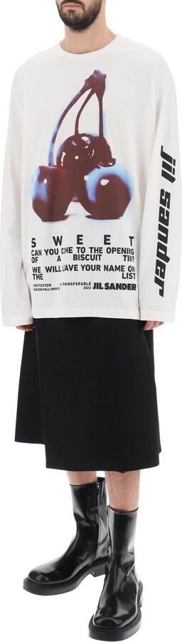 Jil Sander o1y1124 Long Sleeves T-Shirt With Print in Multicolor Size US S / EU 44-46 / 1 - 2 Thumbnail