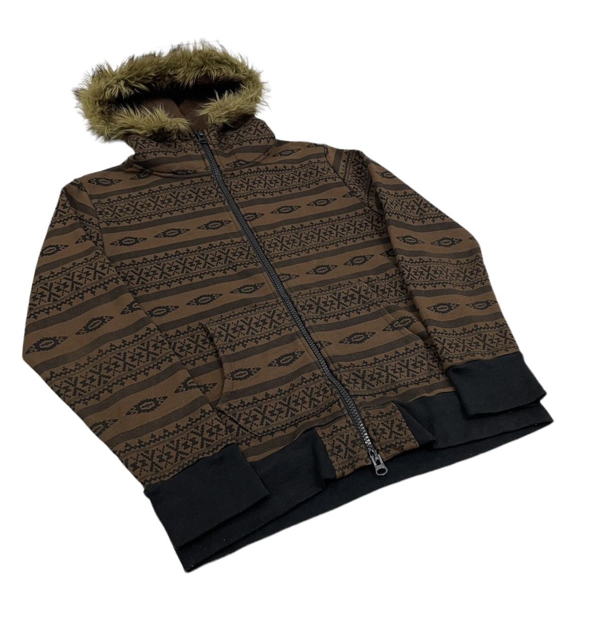 Japanese Brand Drift Rage Japan Navajo Fur Hoodie Size US S / EU 44-46 / 1 - 3 Thumbnail