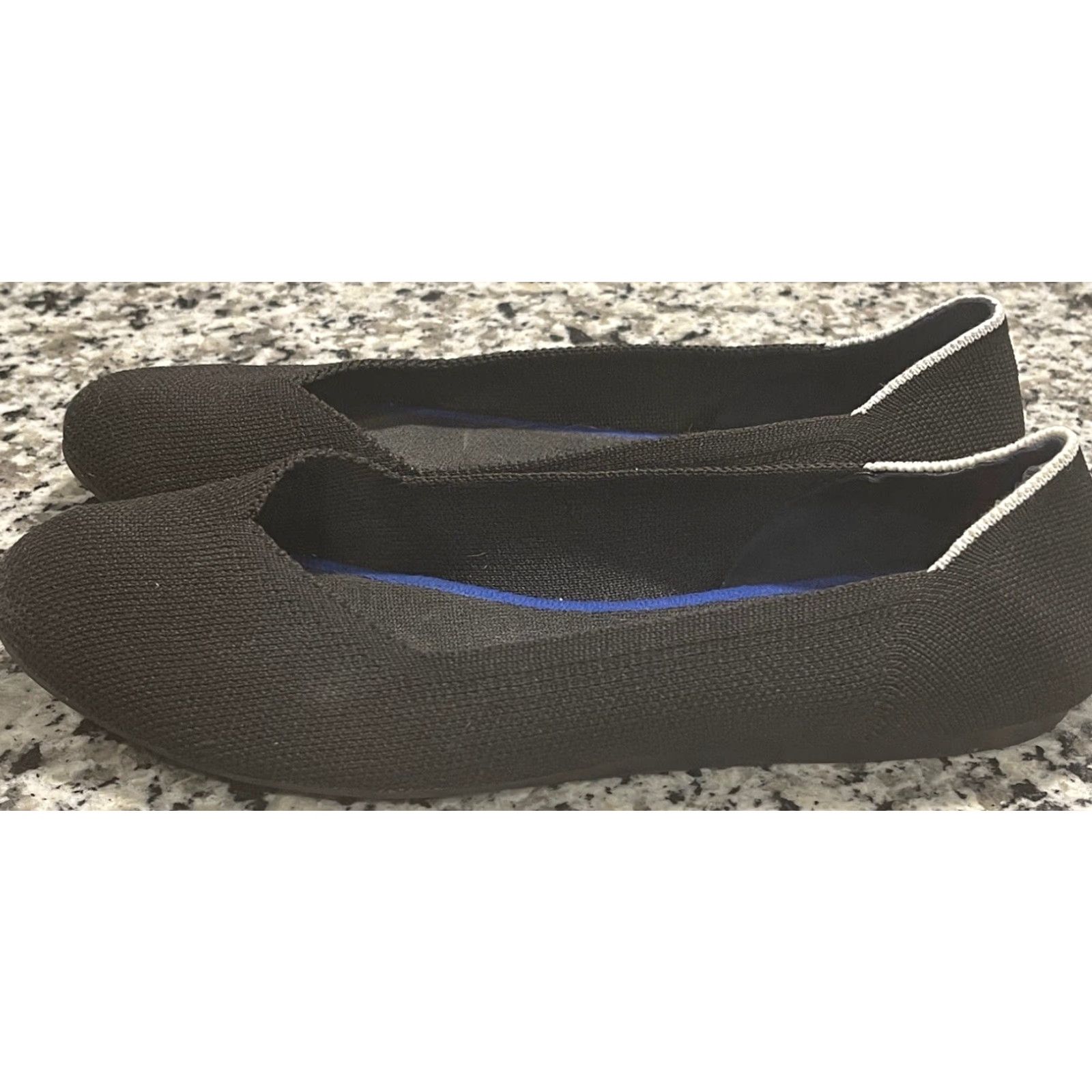 Rothy's Rothy’s The Flat Flat Black Solid Round Toe Slip On Cushioned Women 9.5 US/7 UK/41 EU Shoes Size US 7 / IT 37 - 3 Thumbnail