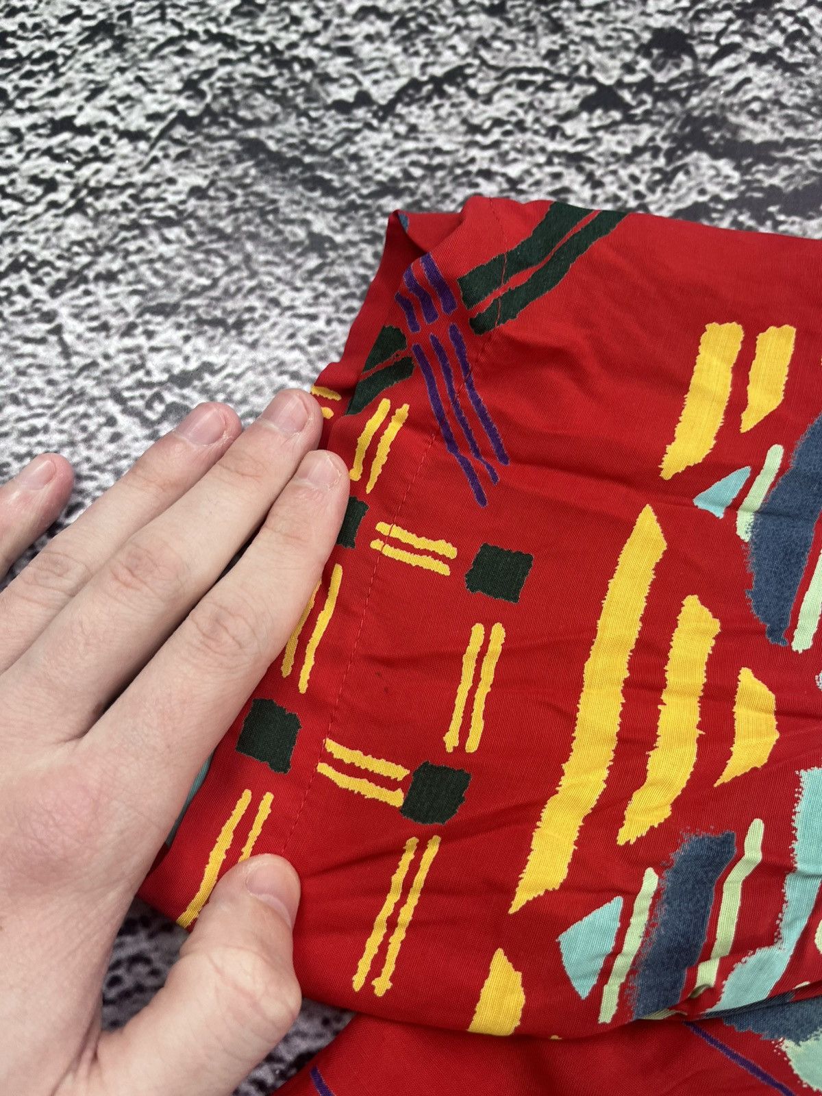 Vintage Vintage 80s Abstract Print Hawaiian Shirt like Dior Kapital Size US M / EU 48-50 / 2 - 6 Thumbnail