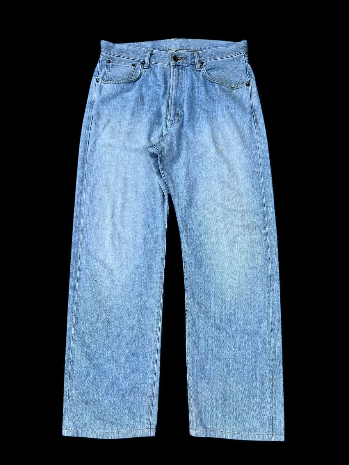 Edwin 2000s Edwin 505 Distressed Aging Mud Denim Selvedge Jeans Size US 32 / EU 48 - 1 Thumbnail