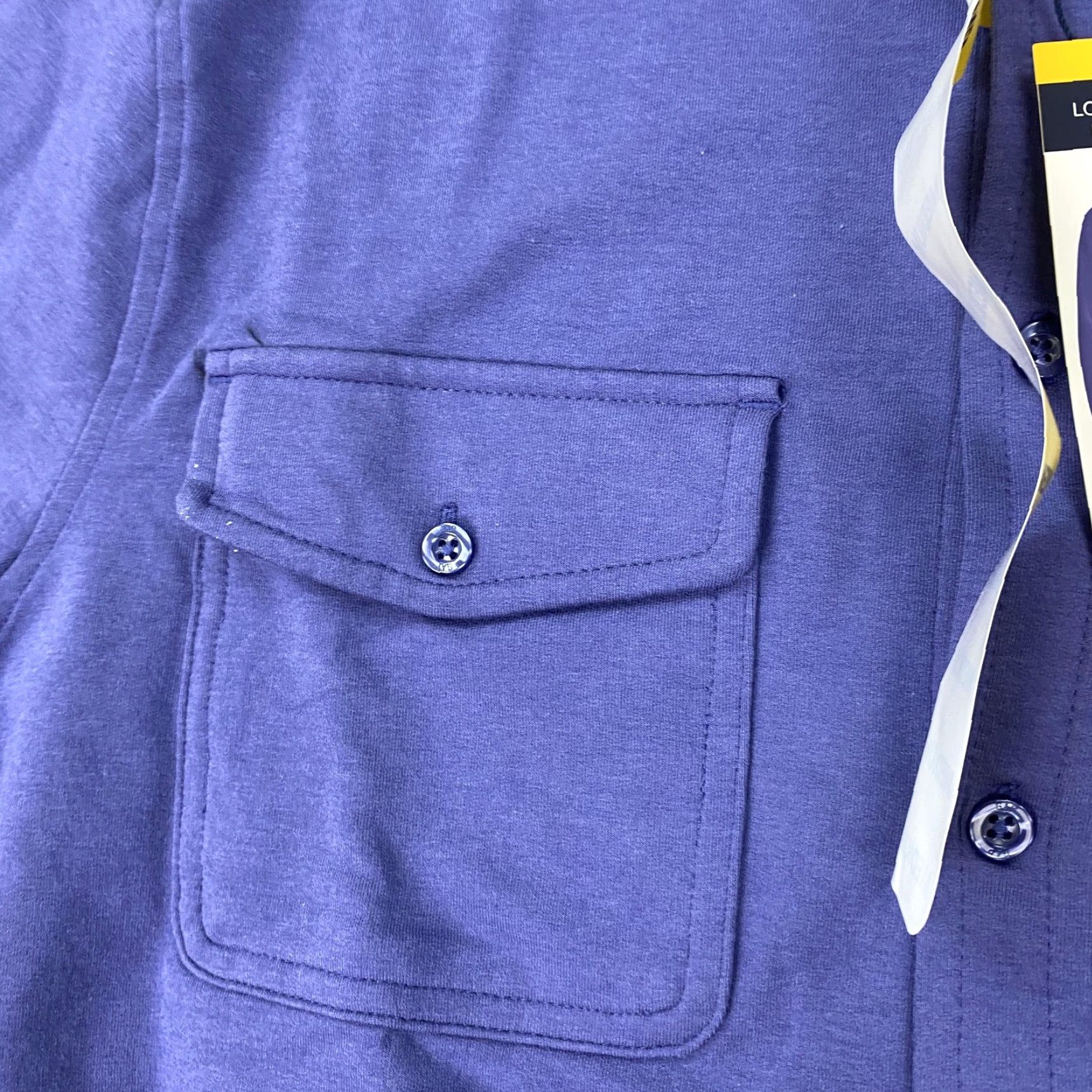 Gap GAP Shirt Mens Medium Blue Long Sleeve Button-Up Knit Utility Pockets Stretch Size US M / EU 48-50 / 2 - 3 Thumbnail