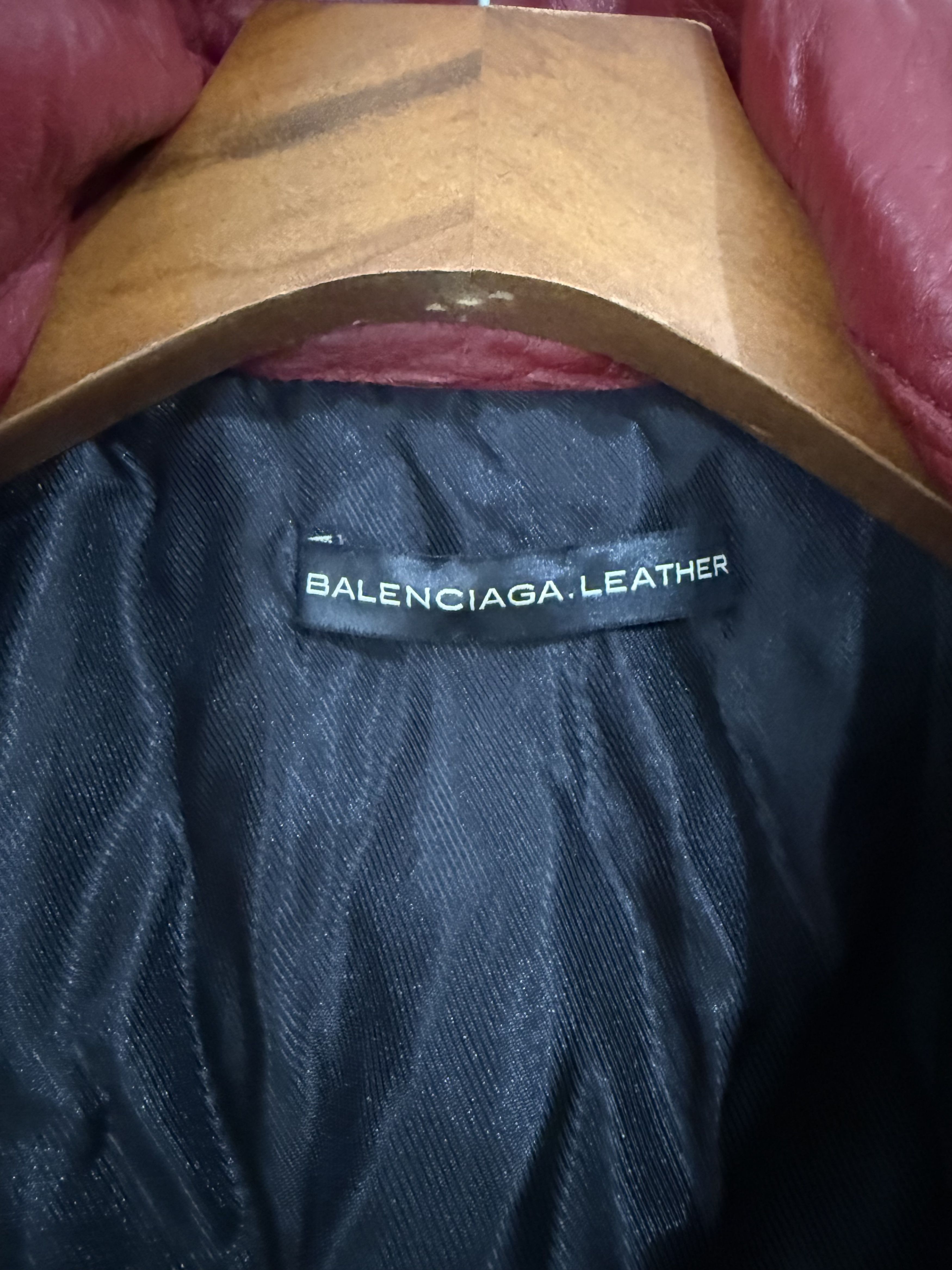 Balenciaga Balenciaga Leather Red Lambskin Moto Biker Jacket Size M / US 6-8 / IT 42-44 - 7 Thumbnail