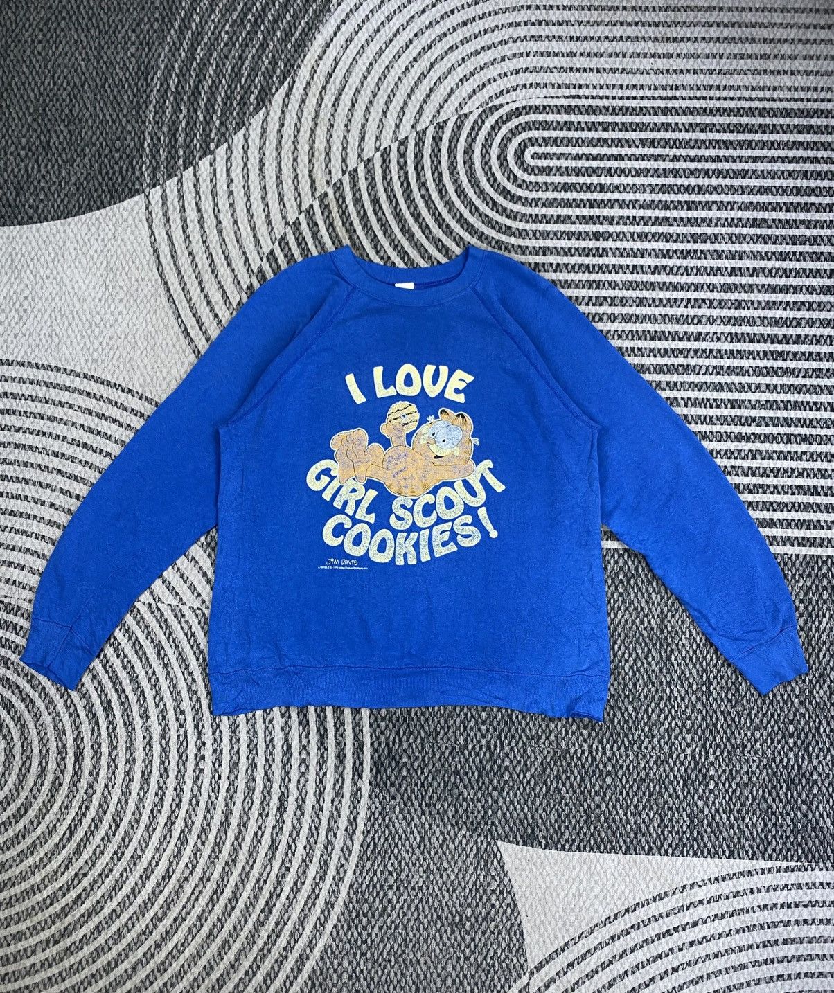 Vintage 🔥80s Vintage Garfield Girl Scout Jim Davis Sweatshirt Size US M / EU 48-50 / 2 - 1 Thumbnail