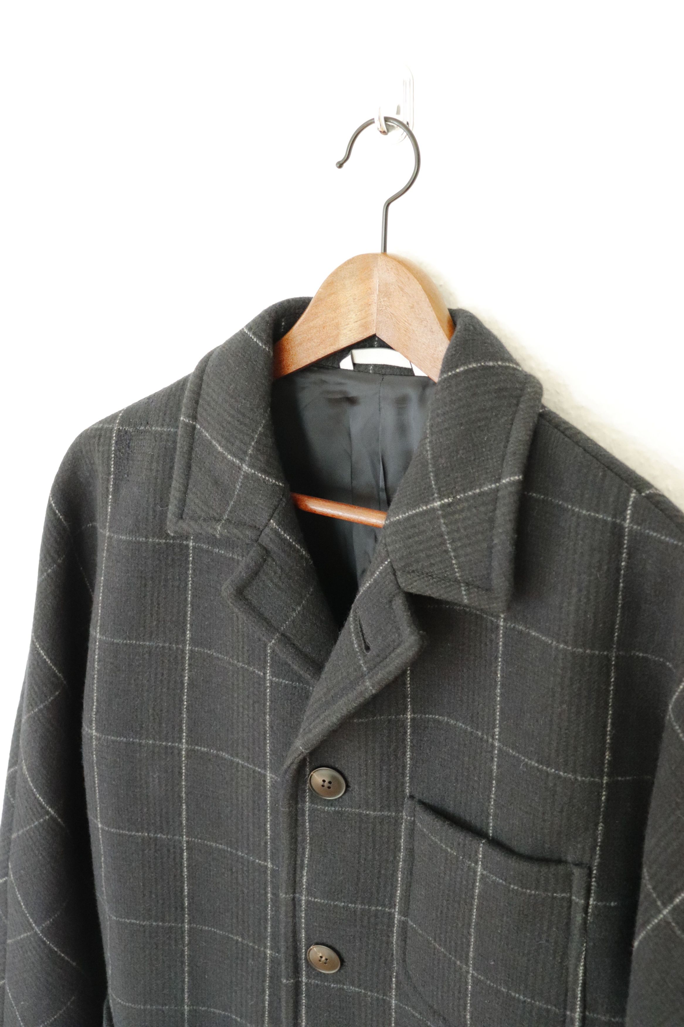 Anglo-Italian Three Bucket Pocket Jacket in Windowpane Check Size US S / EU 44-46 / 1 - 3 Thumbnail