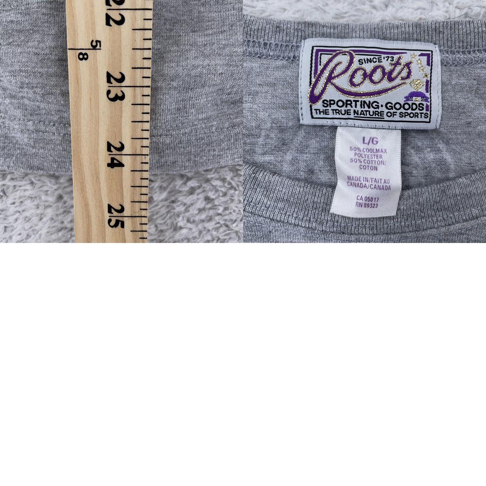 Roots Roots Shirt Womens Gray Banff Graphic Short Sleeve Travel Patriotic Moisture Wicking Lightweight Easy Care Classic/Fitted Sleeve Size S / US 4 / IT 40 - 8 Thumbnail