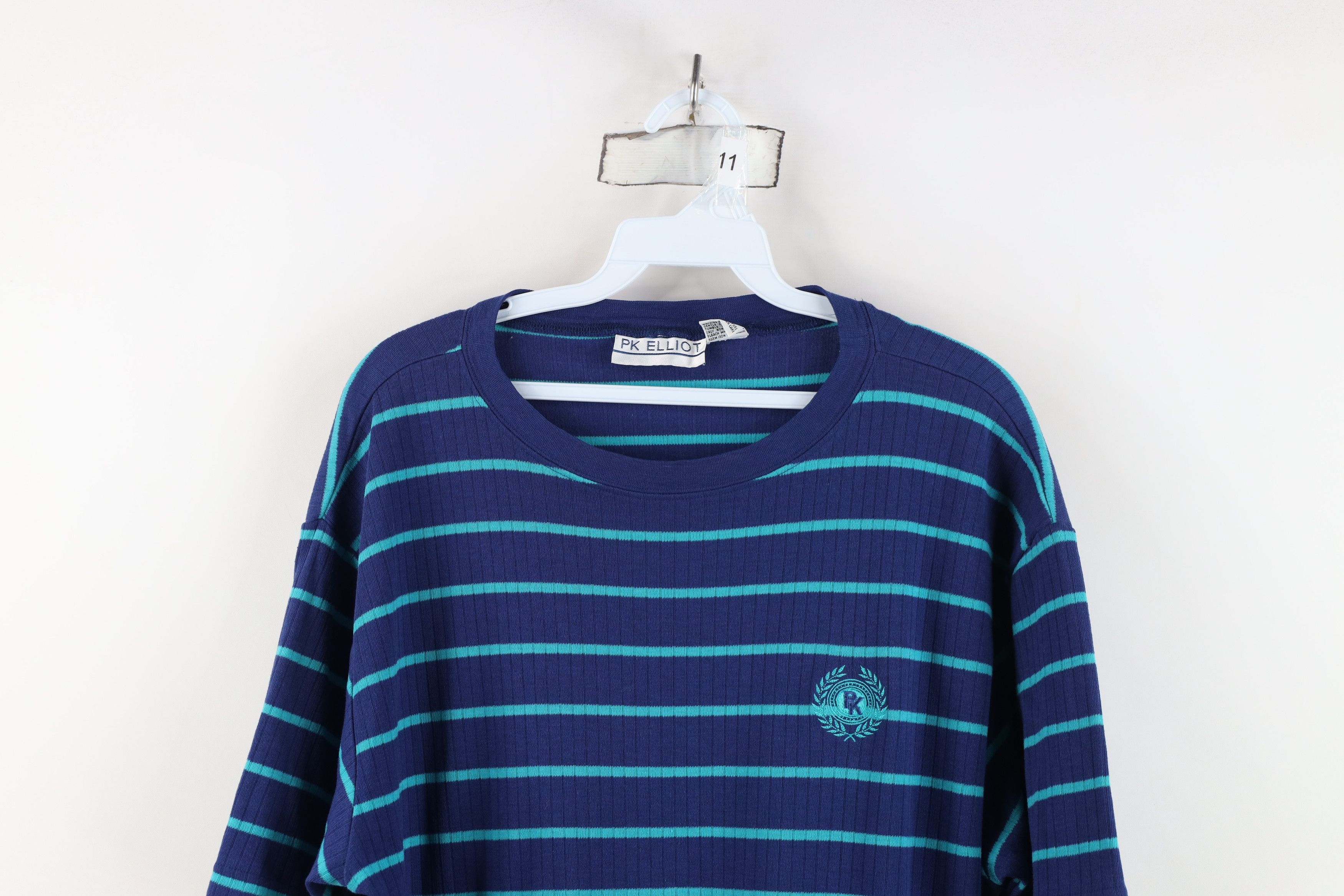 Vintage Vintage 90s Streetwear Ribbed Knit Short Sleeve T-Shirt Size M / US 6-8 / IT 42-44 - 2 Thumbnail