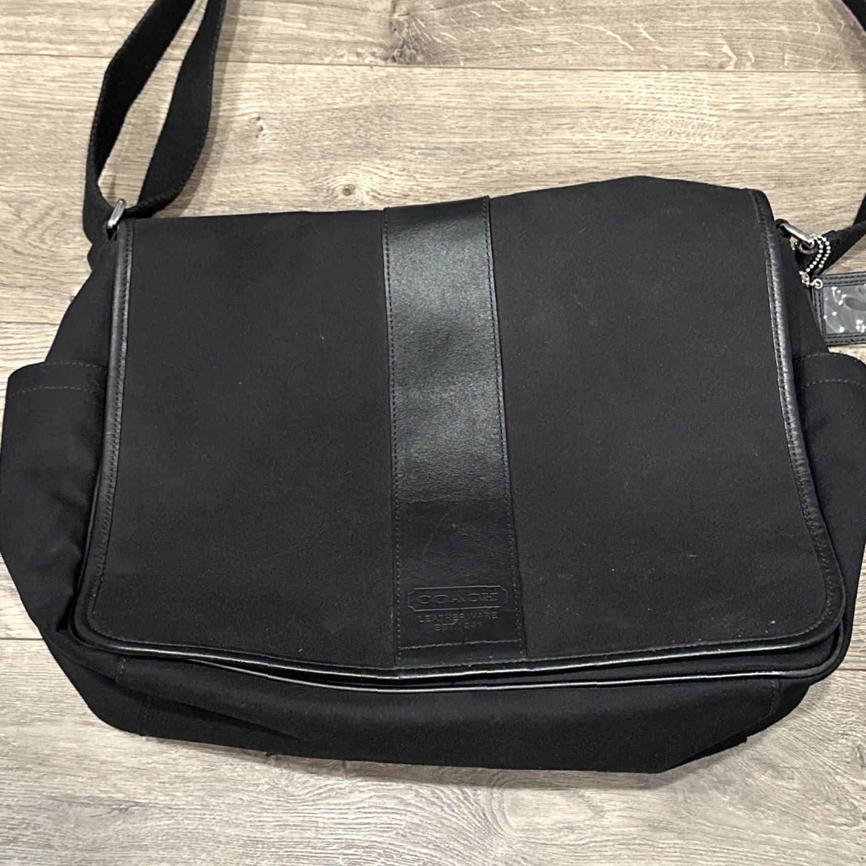 Coach COACH Transatlantic Messenger Bag 6437 Black Leather Neoprene Men Size ONE SIZE - 2 Thumbnail