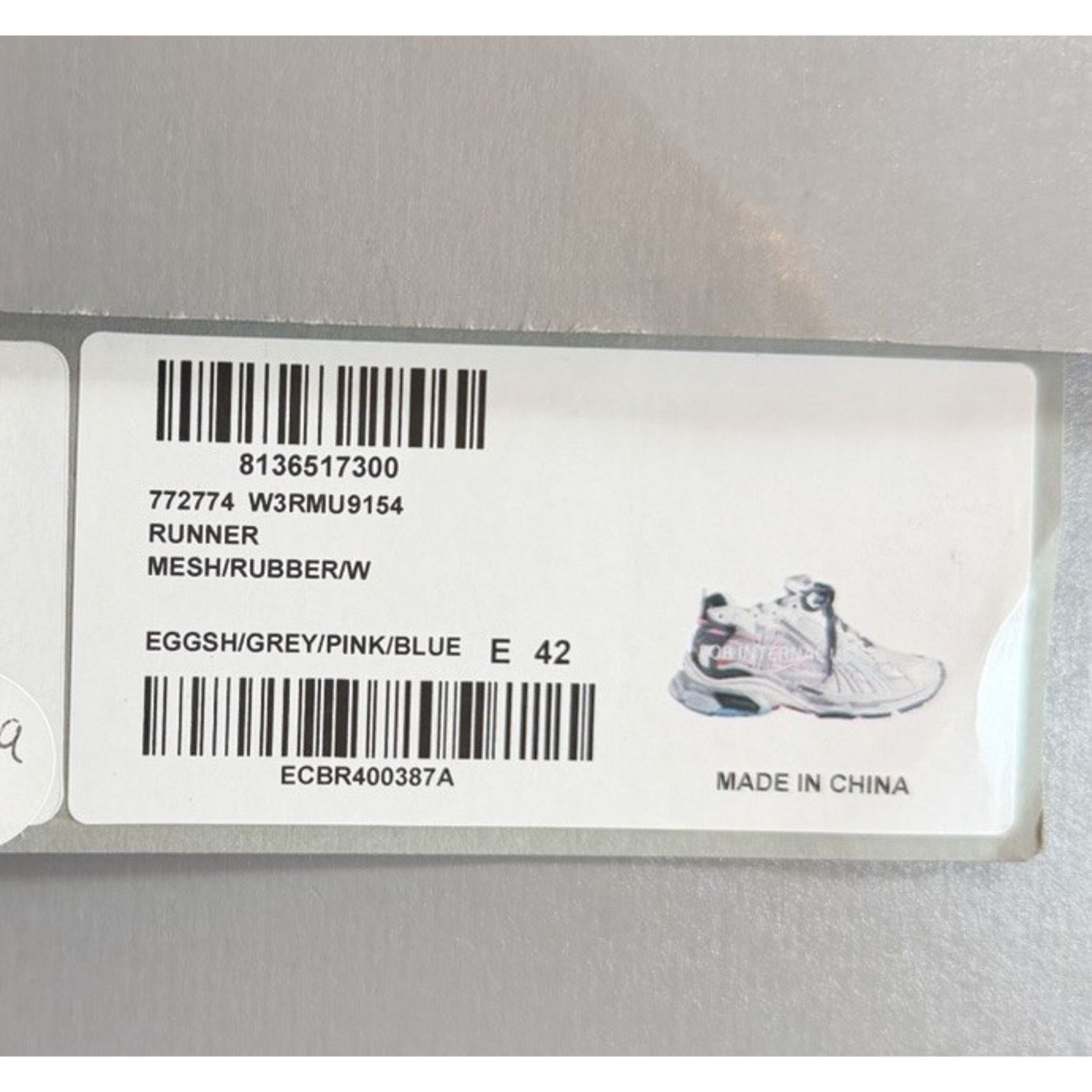 Balenciaga Size 42EU/9US - Balenciaga Runner Grey Pink Blue NEW! Size US 9 / EU 42 - 11 Thumbnail