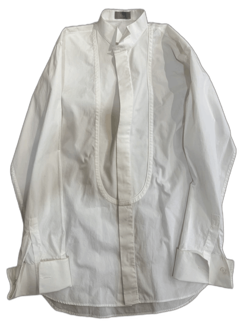 Dior Dior White Long Sleeve Cotton Shirt Size US M / EU 48-50 / 2 - 1 Thumbnail